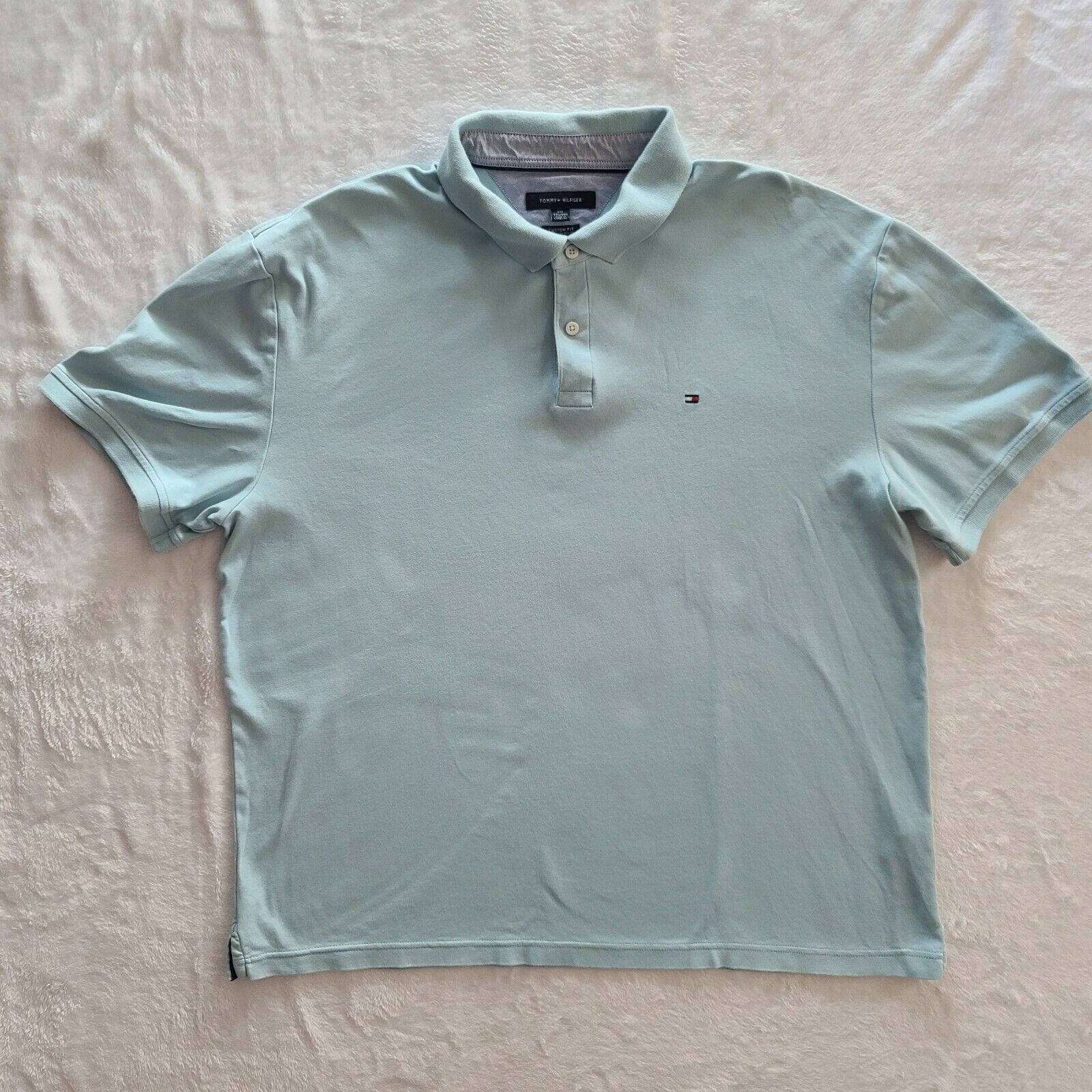 Tommy Hilfiger Tommy Hilfiger Polo Shirt Light Blue Custom Fit Size XXL Size US XXL / EU 58 / 5 - 1 Thumbnail