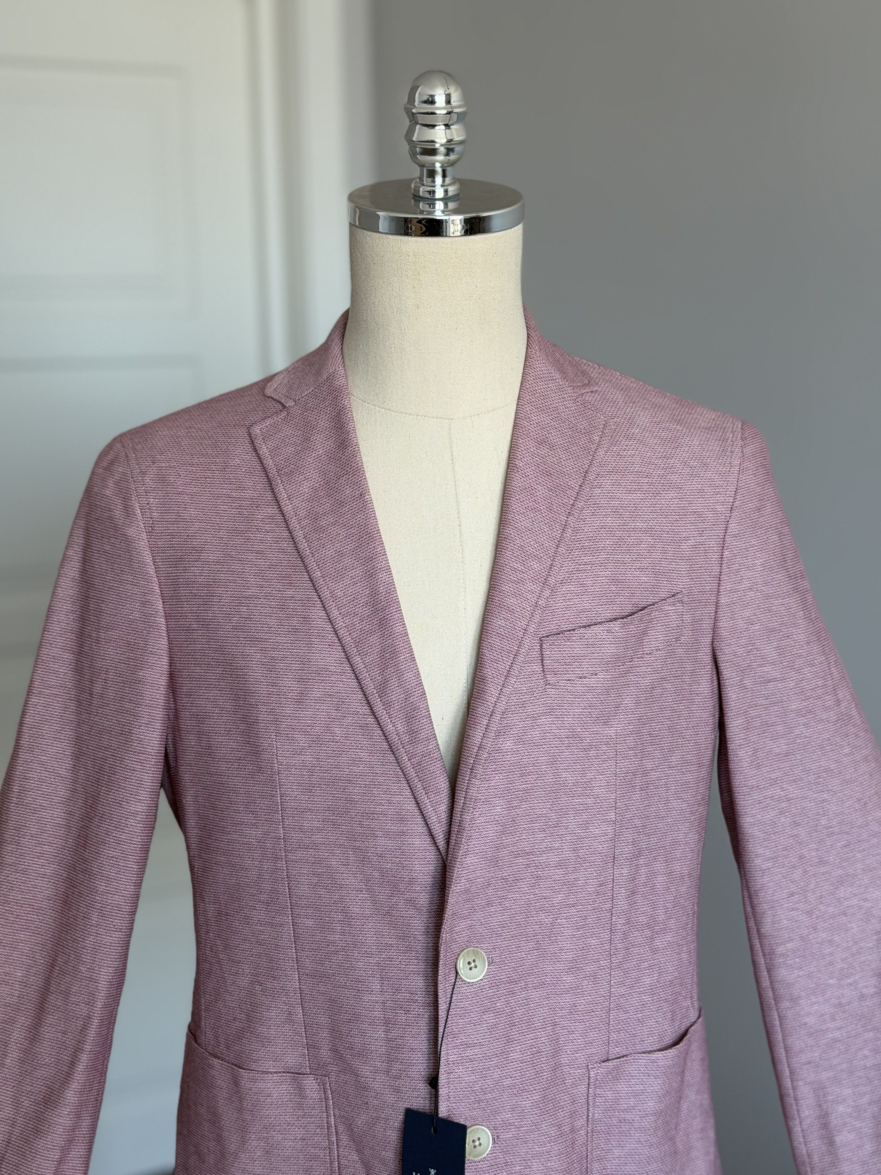 Hackett HACKETT London Textured Knit Blazer Jacket Color 280Berry Size 50R - 2 Thumbnail