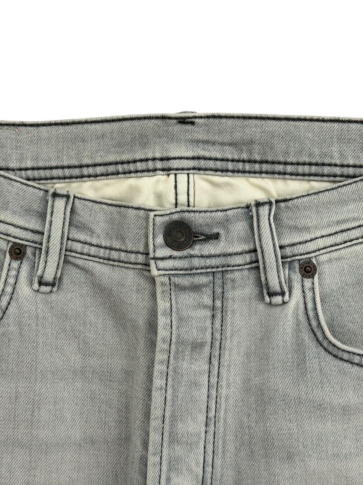 Acne Studios Acne Studios River Jeans Stone Grey Slim Fit Size US 31 - 3 Thumbnail