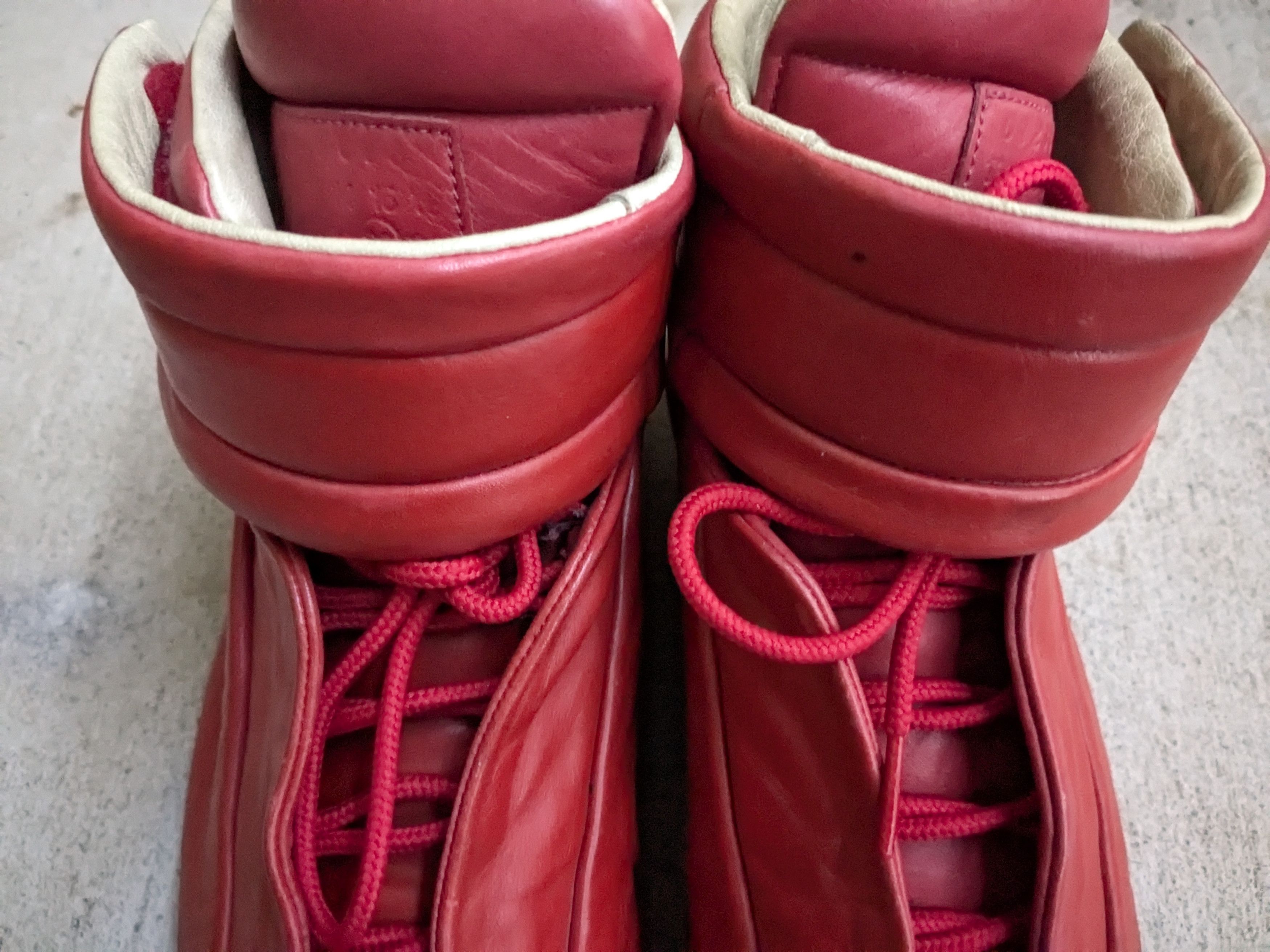 Maison Margiela Maison Margiela Future Red 11 44 Leather High Tops Size US 11 / EU 44 - 3 Thumbnail