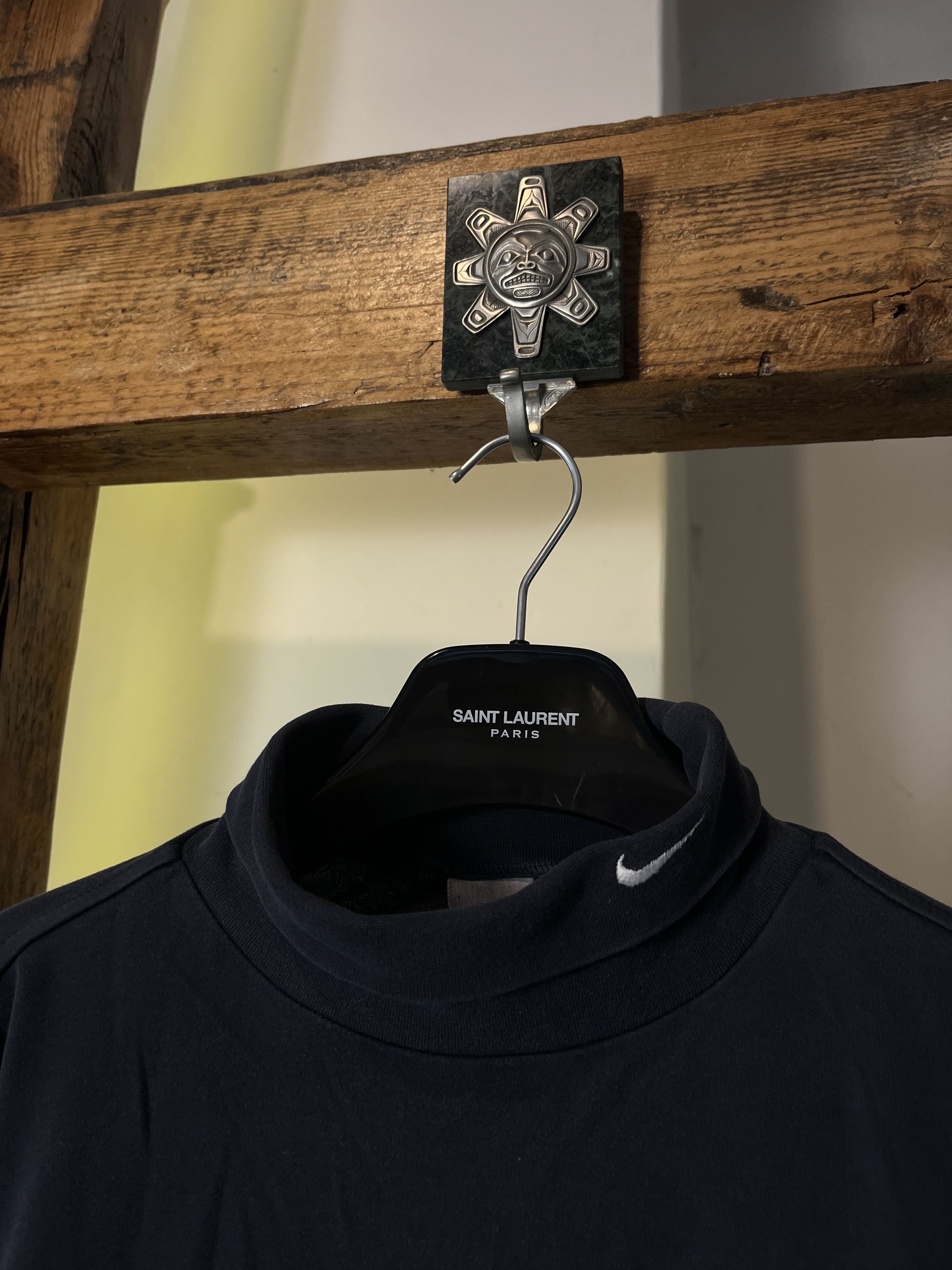Nike × Vintage 90s Nike Turtle Neck Swoosh Vintage Long Sleeve Tee Size US M / EU 48-50 / 2 - 3 Thumbnail
