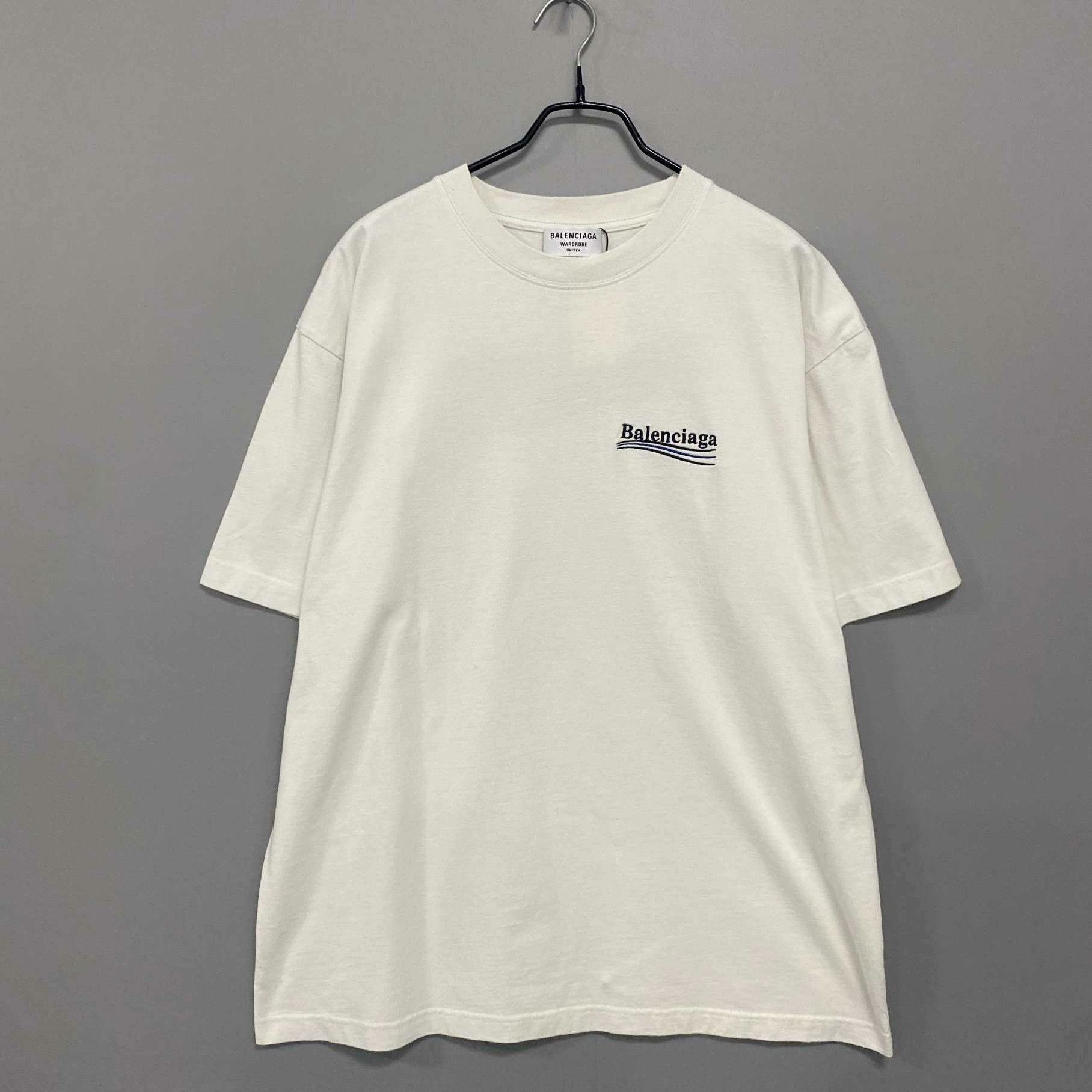 Balenciaga Balenciaga Embroidered White T-Shirt m Men Size US M / EU 48-50 / 2 - 1 Thumbnail