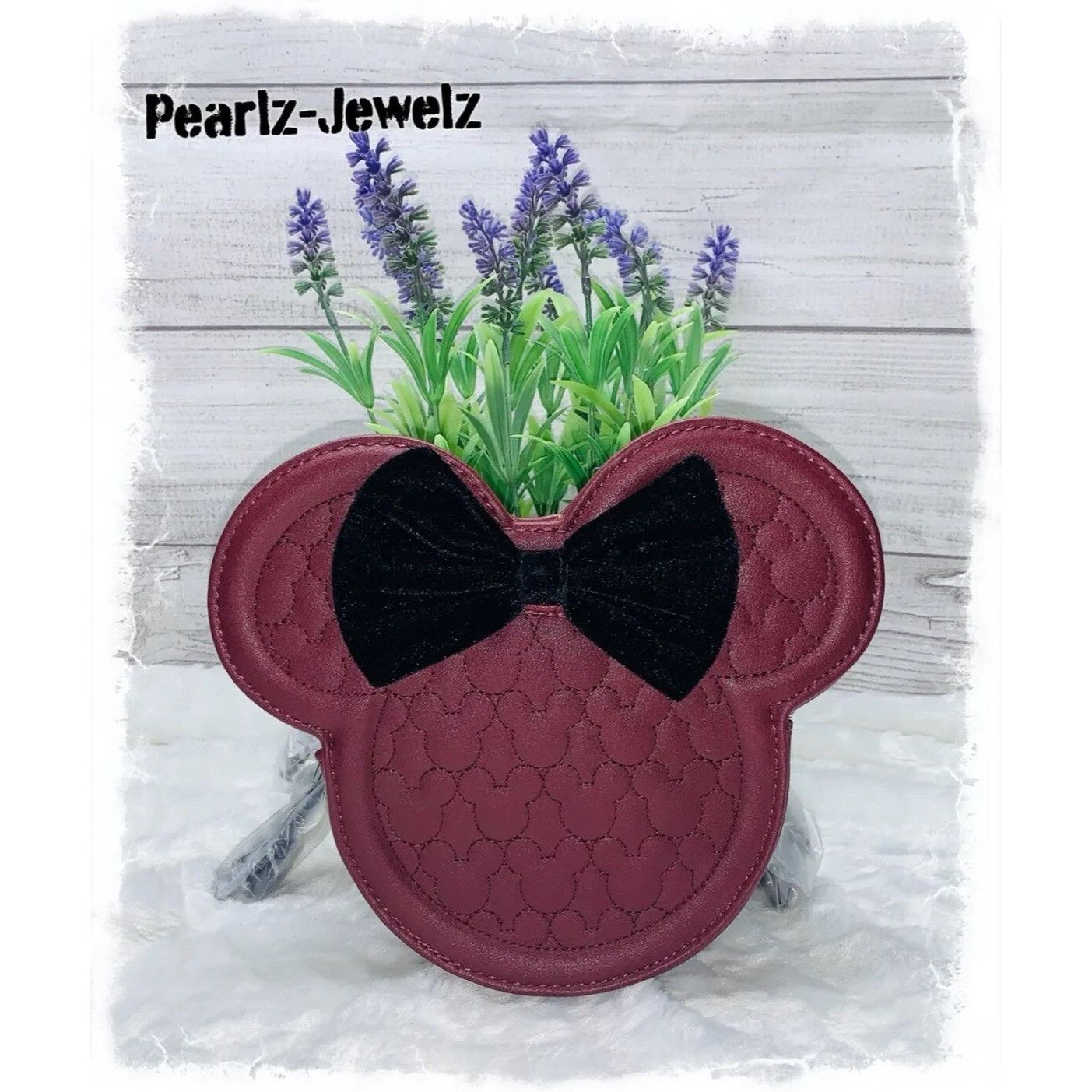 Disney Loungefly Disney Minnie Mouse Maroon Burgundy Quilted Crossb Size ONE SIZE - 1 Thumbnail