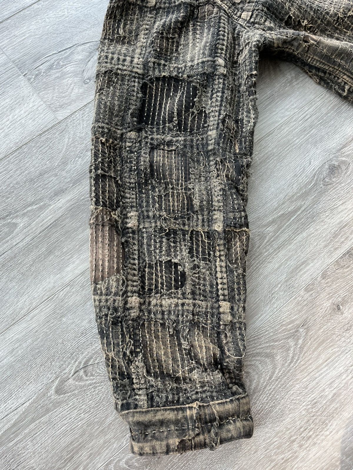 Kapital Kapital Boro Distressed Patchwork Jacket - Black Tea Size US XL / EU 56 / 4 - 6 Thumbnail