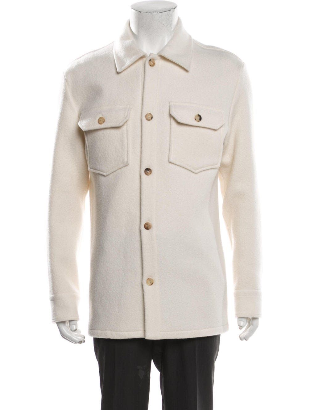 Gabriela Hearst o1tko10426 Utility Jacket in Ivory Size US S / EU 44-46 / 1 - 1 Thumbnail