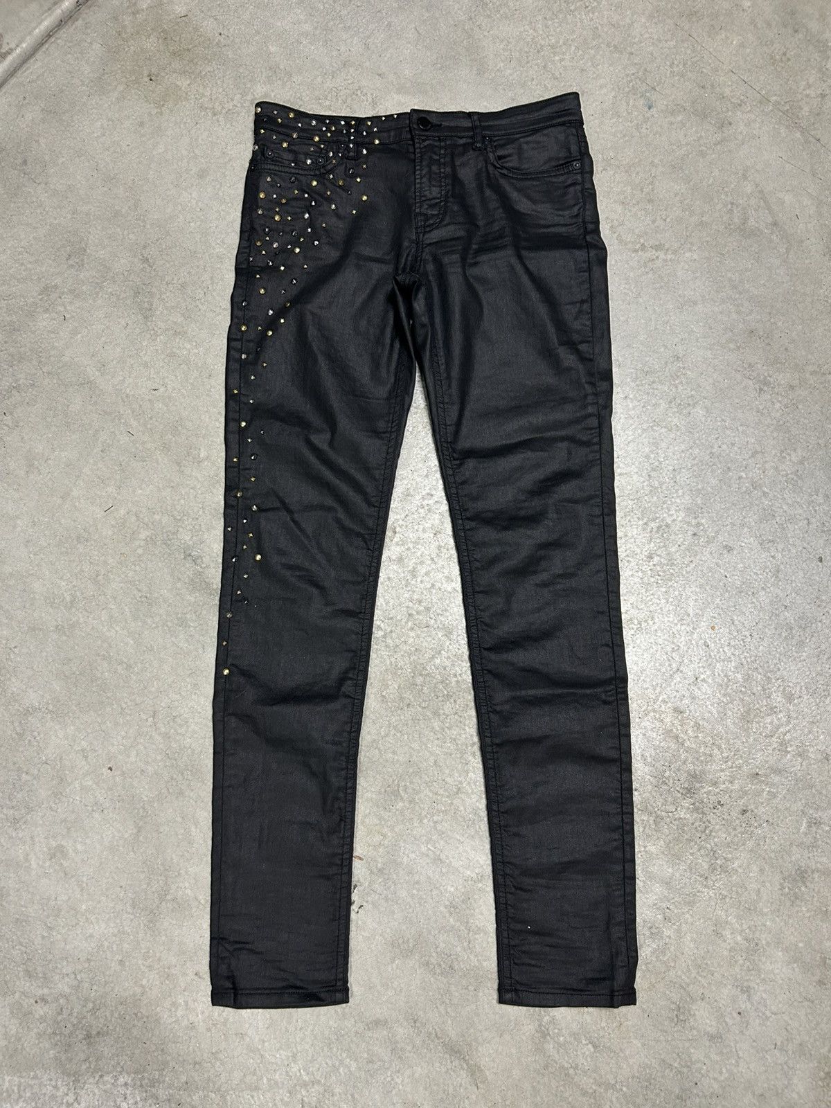 Other Nauj serrot waxed studded jeans Size US 29 - 1 Thumbnail