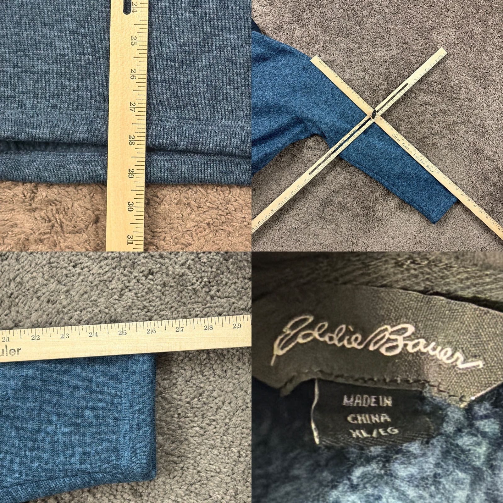 Eddie Bauer VINTAGE Eddie Bauer Sweater Mens XL Blue Fleece 1/4 Zip Pullover Comfort Casual Thick Size US XL / EU 56 / 4 - 8 Thumbnail