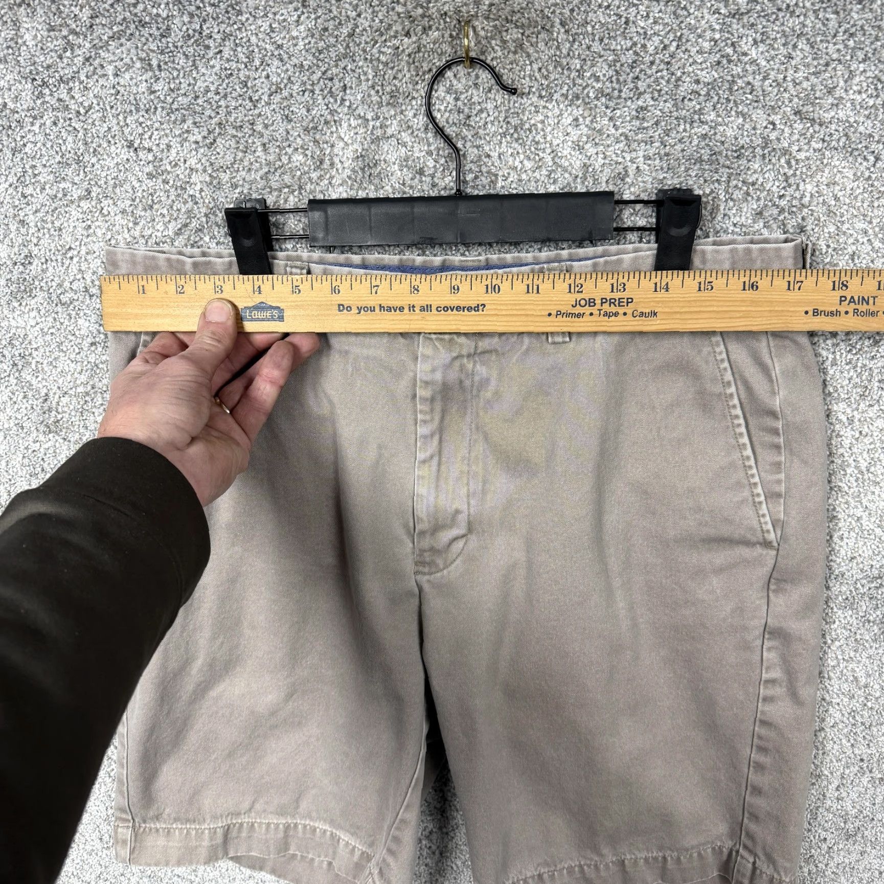 Johnston & Murphy Johnston & Murphy Chino Shorts Mens 35x10 Beige Stone Preppy Old Money Summer Denim? Size US 35 - 2 Thumbnail