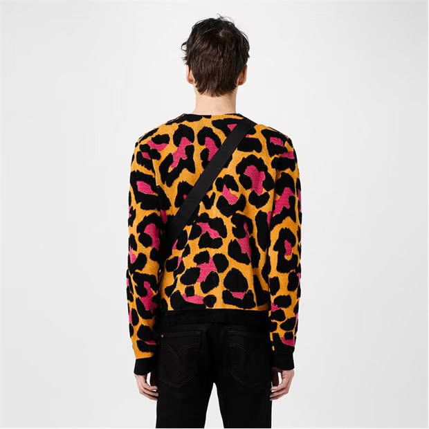 Versace o1g2r1mq0824 Leopard Knit Cardigan in Multicolor Size US L / EU 52-54 / 3 - 5 Thumbnail