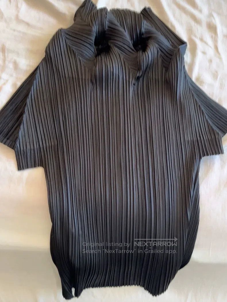 Issey Miyake Issey Miyake White Ruffled Collar Short-Sleeve Top Size XL / US 12-14 / IT 48-50 - 5 Thumbnail