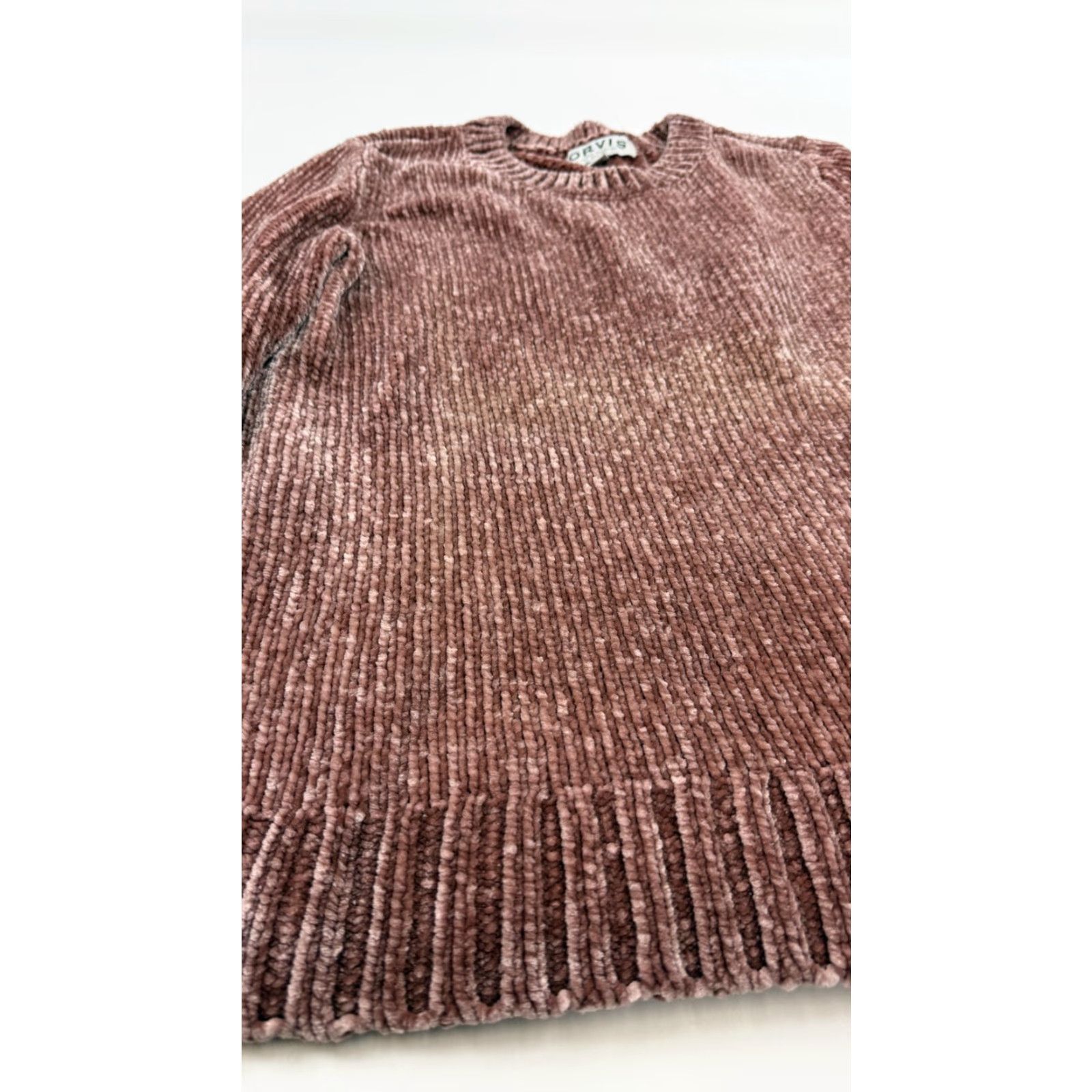 Orvis Orvis Sweater Womens Small Pink Chenille Pullover Soft Cozy Ribbed Long Sleeve Size S / US 4 / IT 40 - 2 Thumbnail