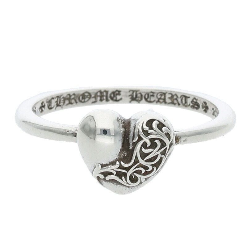 Chrome Hearts Bubble Gum Heart Silver Ring