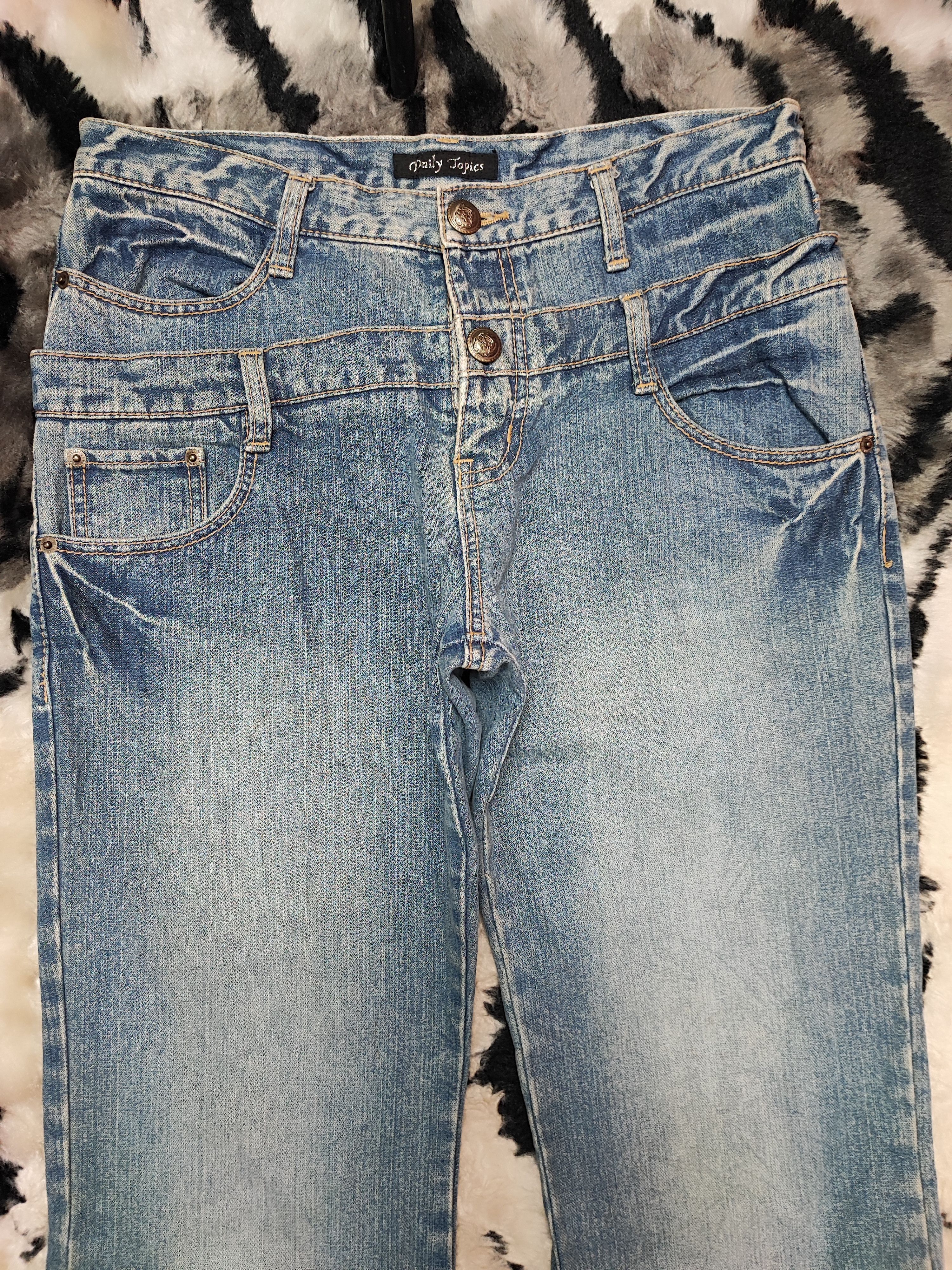 Number (N)ine Daily Topics Double Waist Thrashed Distressed ERD Grunge Size US 32 / EU 48 - 3 Thumbnail