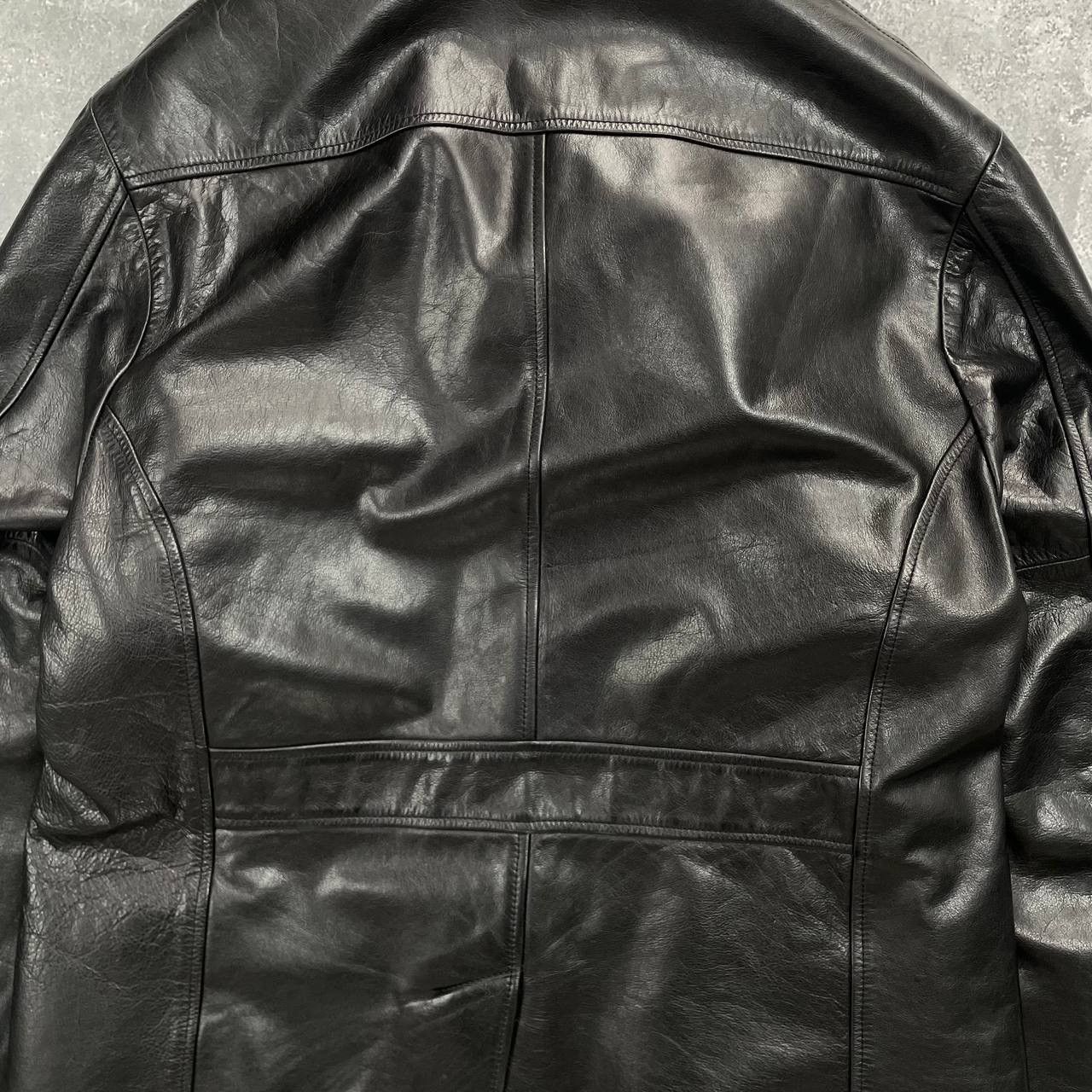Kenzo Vintage Kenzo Homme Mid-Length Calf Leather Jacket Black L Size US L / EU 52-54 / 3 - 21 Thumbnail