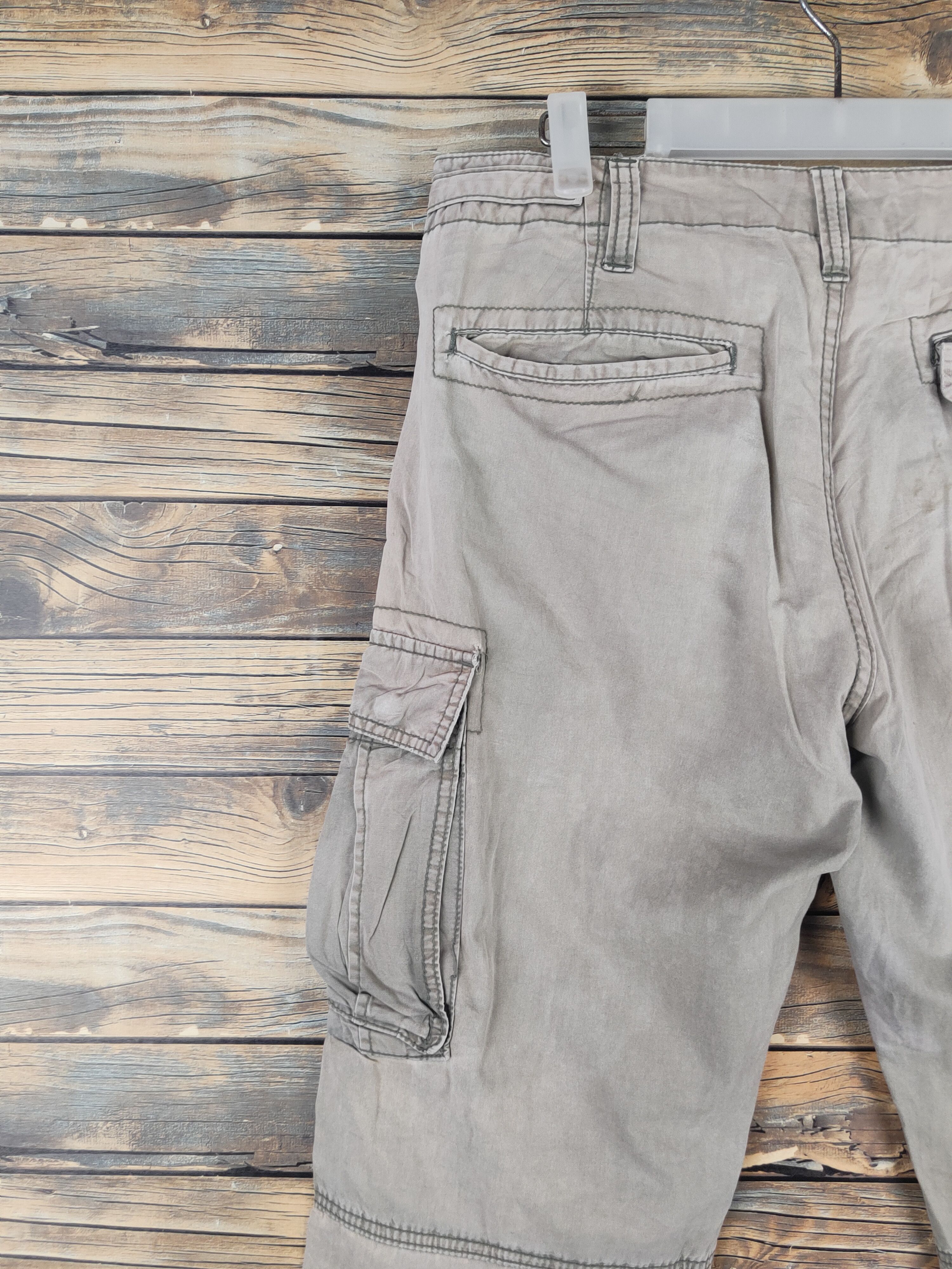 Japanese Brand DL Topvalu Beige Multipocket Cargo Pants #sp46-256T Size US 32 / EU 48 - 9 Thumbnail