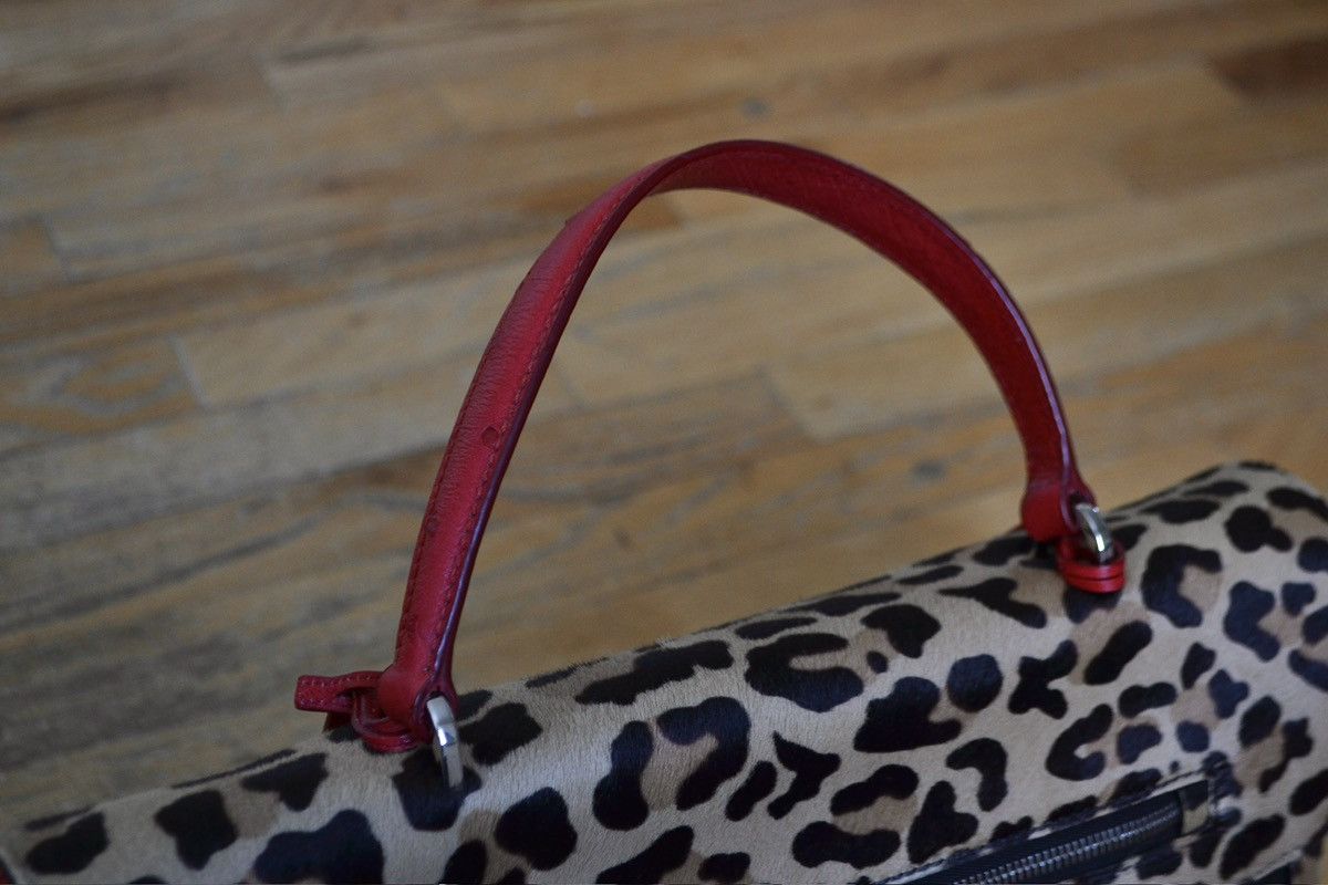 Prada Pre-Fall 2015 Tessuto Leopard Pony Hair Top Handle Satchel Size ONE SIZE - 10 Thumbnail