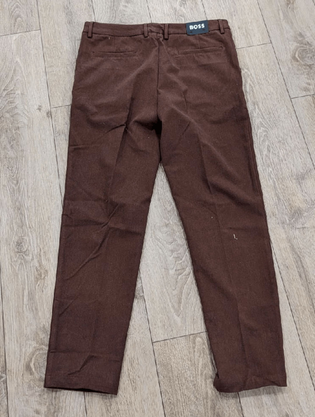 Hugo Boss BOSS "Kane" Flat Front Chino Pants Brown 54 US 38 Size US 38 / EU 54 - 4 Thumbnail