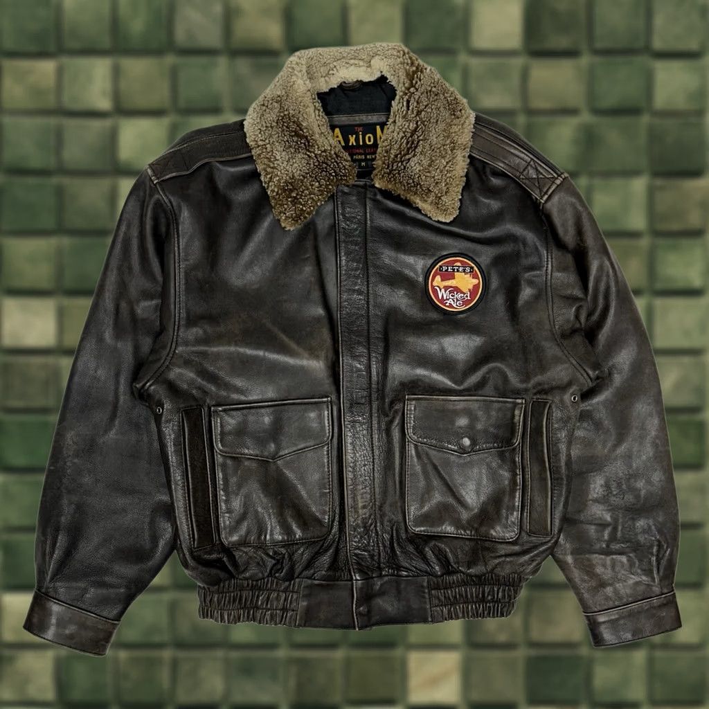 Vintage VINTAGE Pete’s Wicked Ale Leather Jacket Beer Brewery 90s USA Medium Size US M / EU 48-50 / 2 - 1 Thumbnail