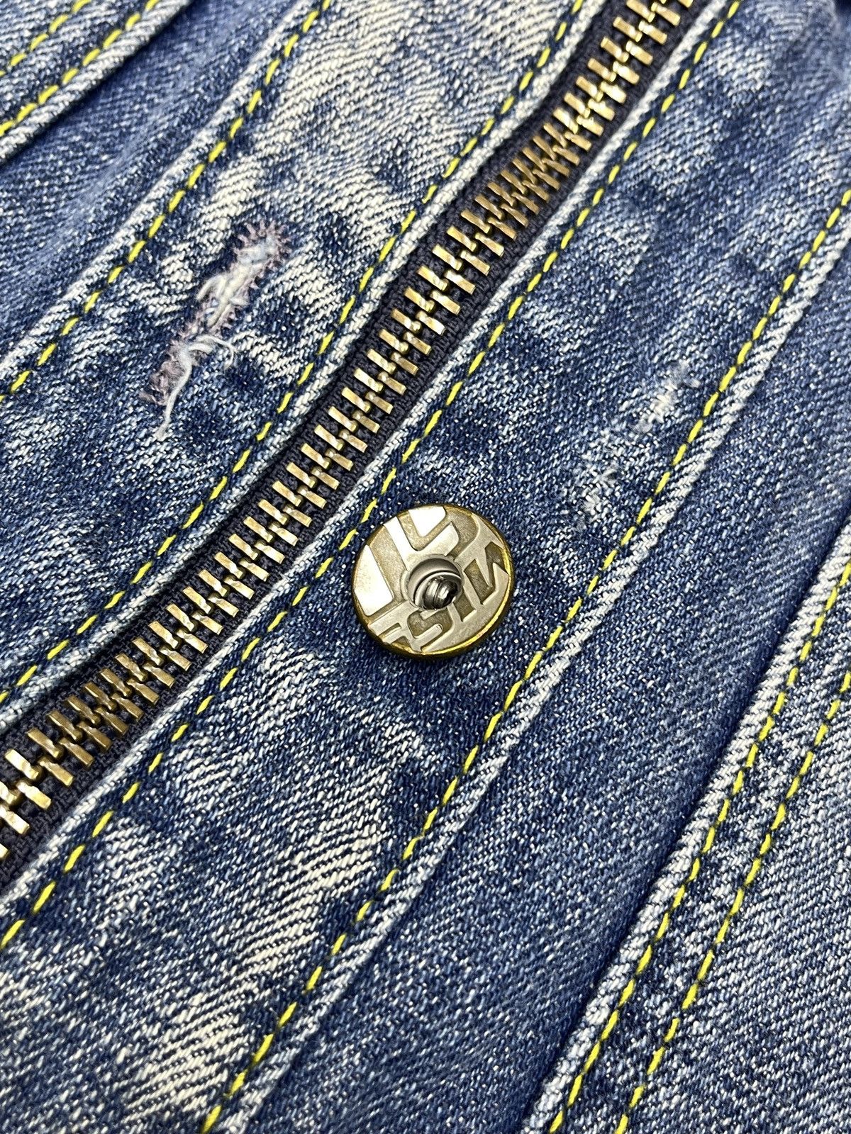 Miss Sixty Vintage Miss Sixty Denim Jacket Zip Up Biker Style Blue Y2K Size XL / US 12-14 / IT 48-50 - 7 Thumbnail
