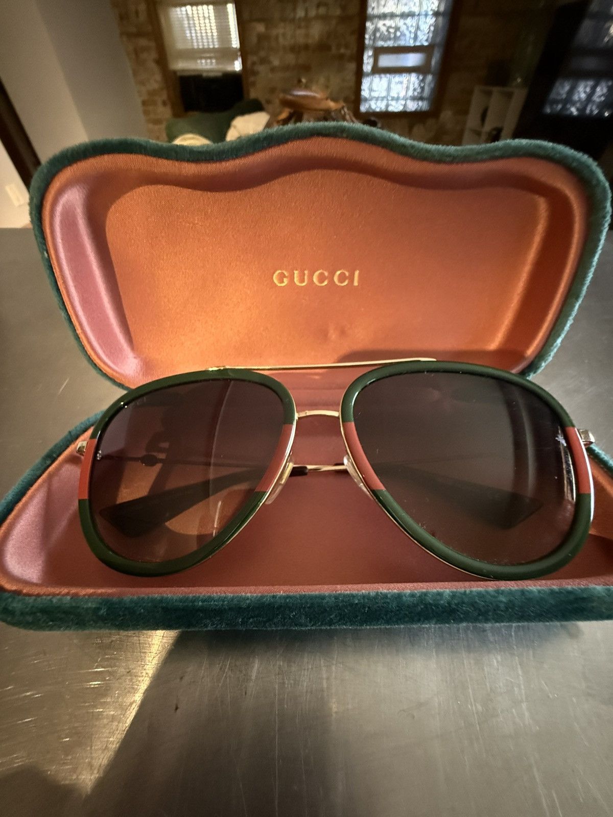 Gucci Gucci aviator sunglasses Size ONE SIZE - 1 Thumbnail