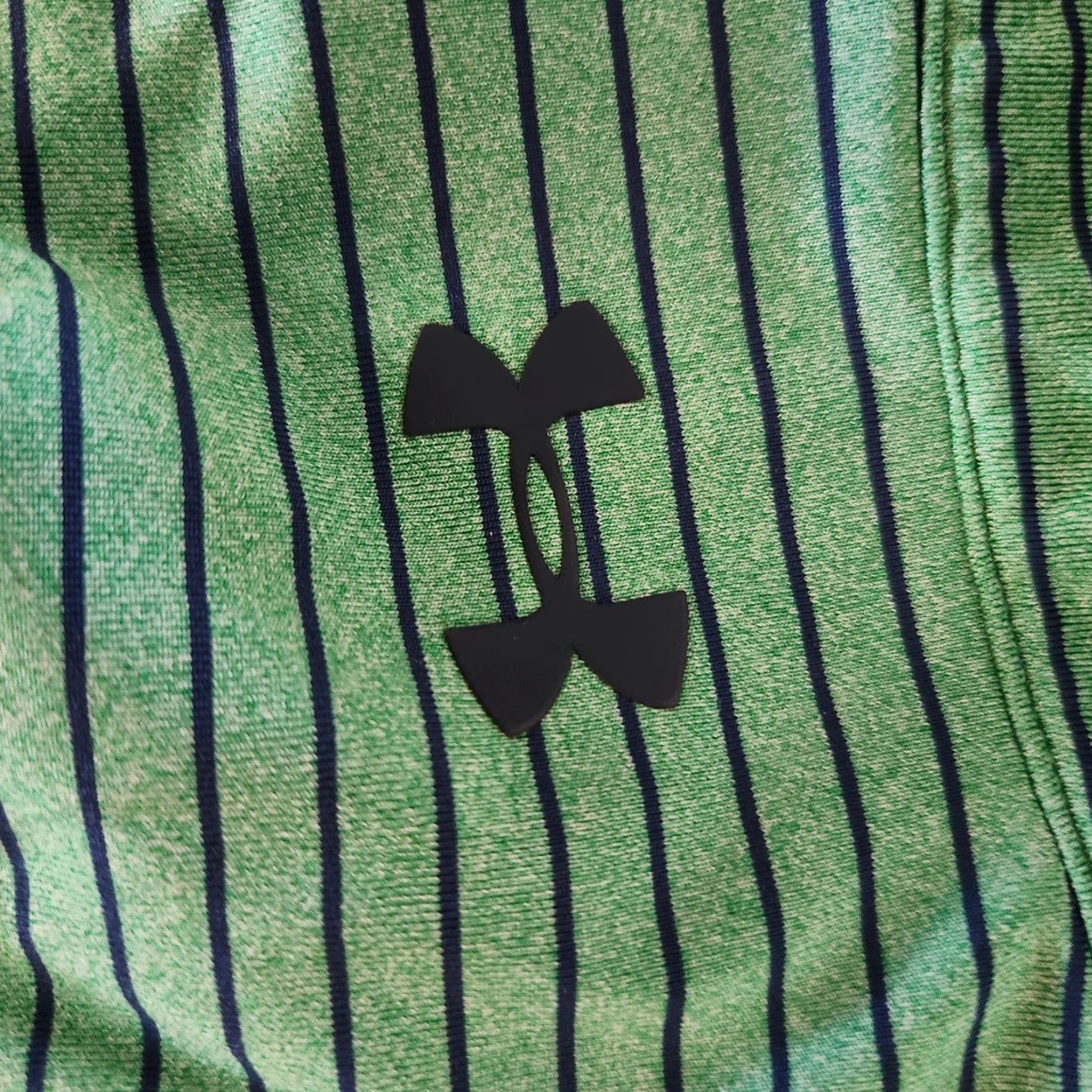 Under Armour Under Armour Polo Shirt Short Sleeve XL Green Striped Mens HeatGear Golf Tennis Walking Size US XL / EU 56 / 4 - 4 Thumbnail