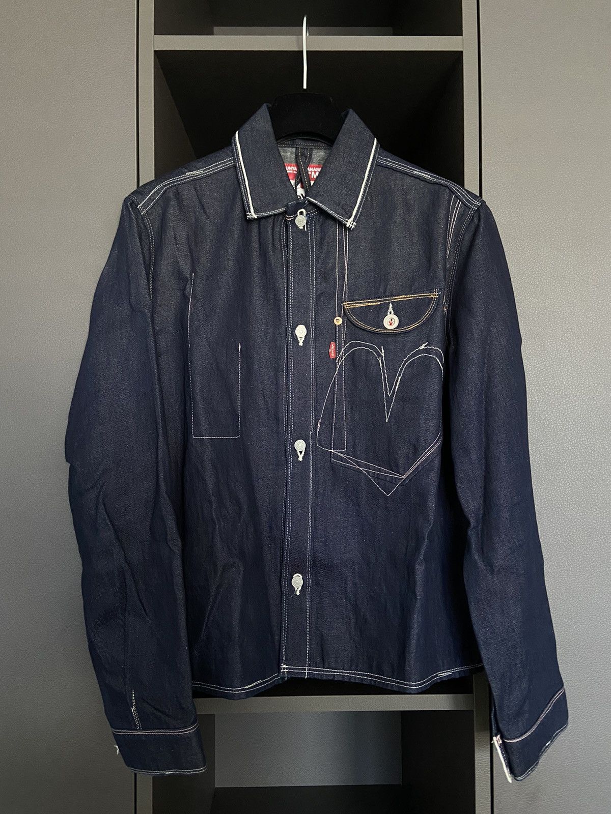 image of Comme Des Garcons Homme x Junya Watanabe Man X Eye X Levi’S Denim Jacket, Men's (Size Small)