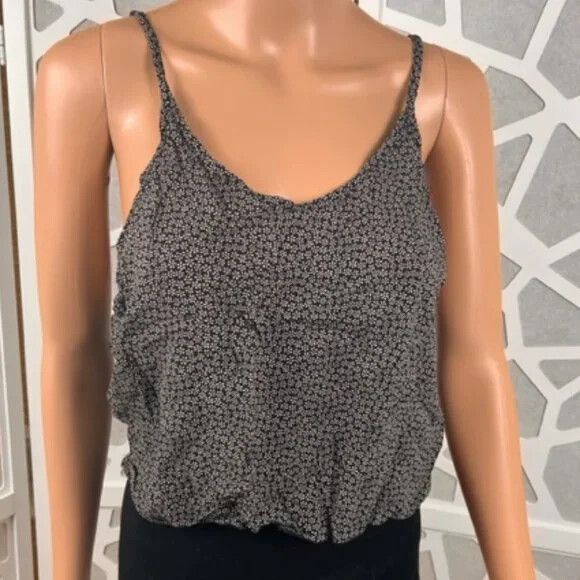 Brandy Melville Brandy Melville Floral Tank Top Relaxed Fit Low Back