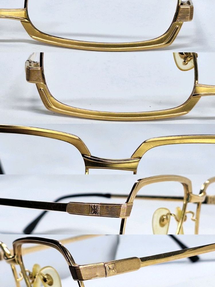 Vintage HOYA G 09119 HDG 18K Gold Plated Luxury Square Frame 54mm Size ONE SIZE - 3 Thumbnail
