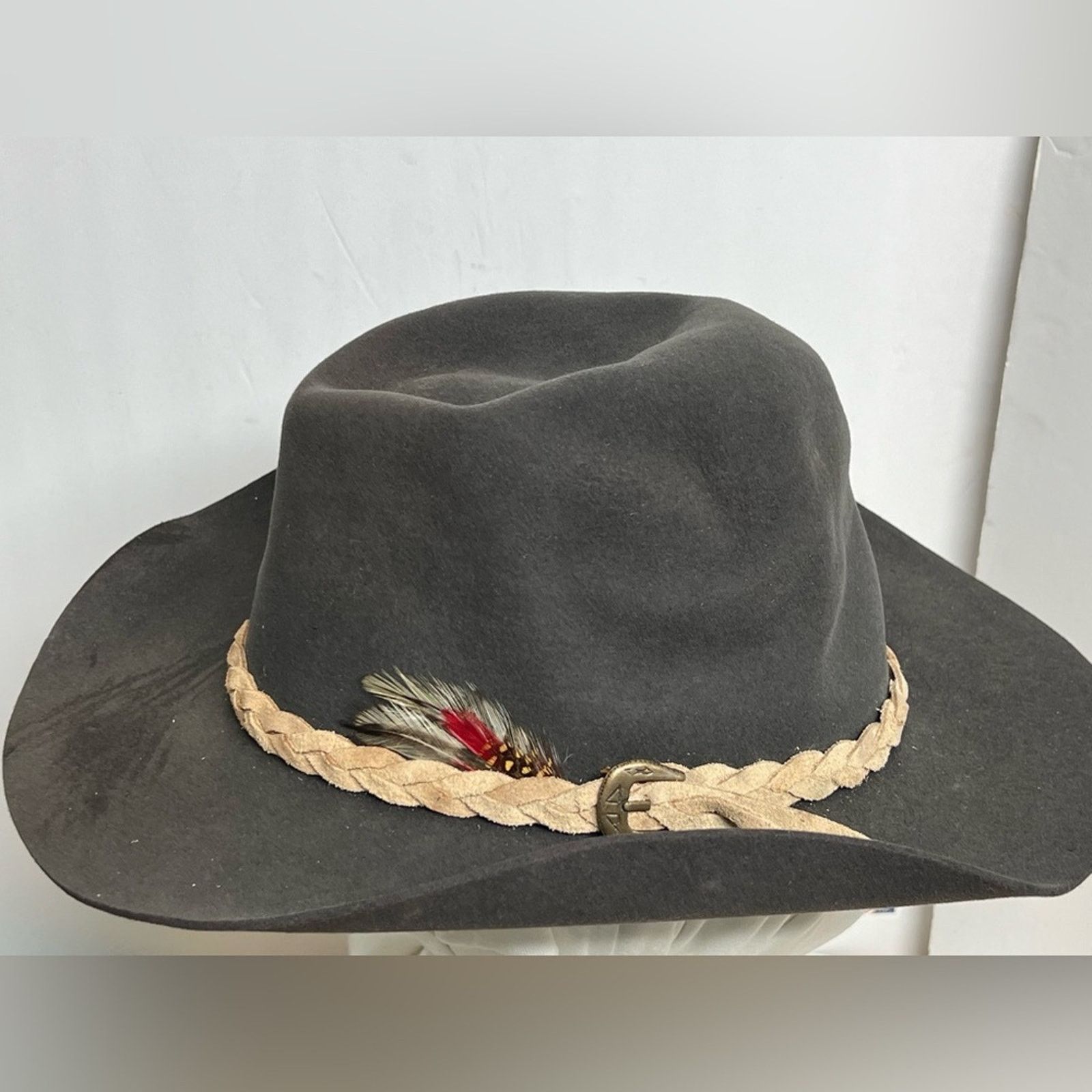 Vintage McCracken Western Cowboy Hat Fur Felt Made Australia Akubra Size ONE SIZE - 2 Thumbnail