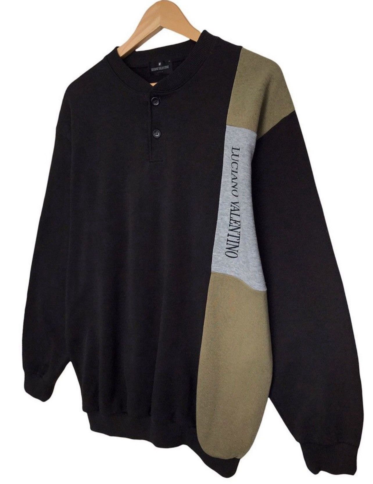 Valentino Vintage Luciano Valentino Spellout Embroidered Sweatshirt Size US L / EU 52-54 / 3 - 2 Thumbnail