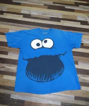 Cartoon Network Cookie Monster Big Face Graphic T-Shirt By Sesame Street Size US L / EU 52-54 / 3 - 5 Thumbnail