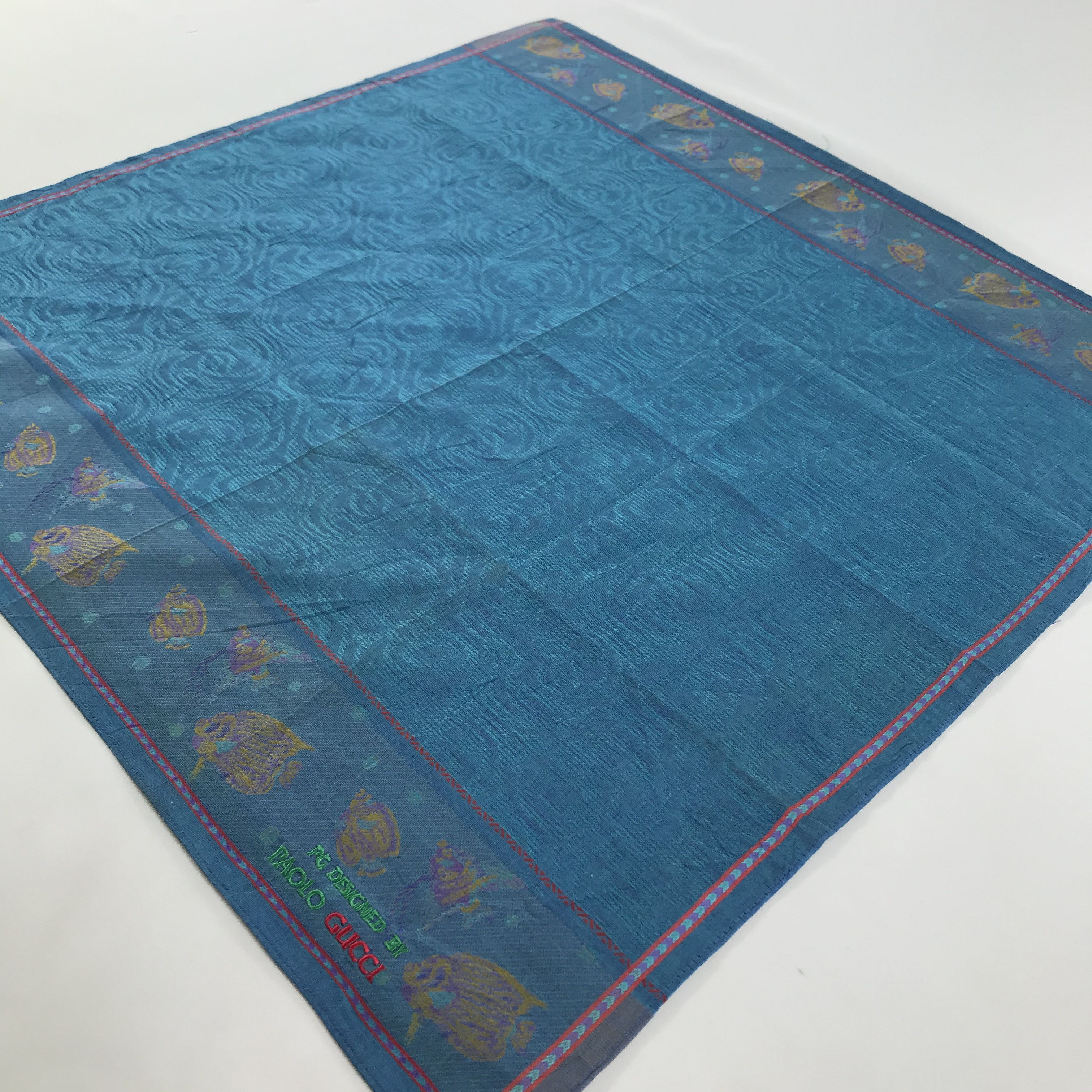 Paolo Gucci × Vintage Paolo Gucci Bandana / Handkerchief / Neckerchief - S1589 Size ONE SIZE - 2 Thumbnail