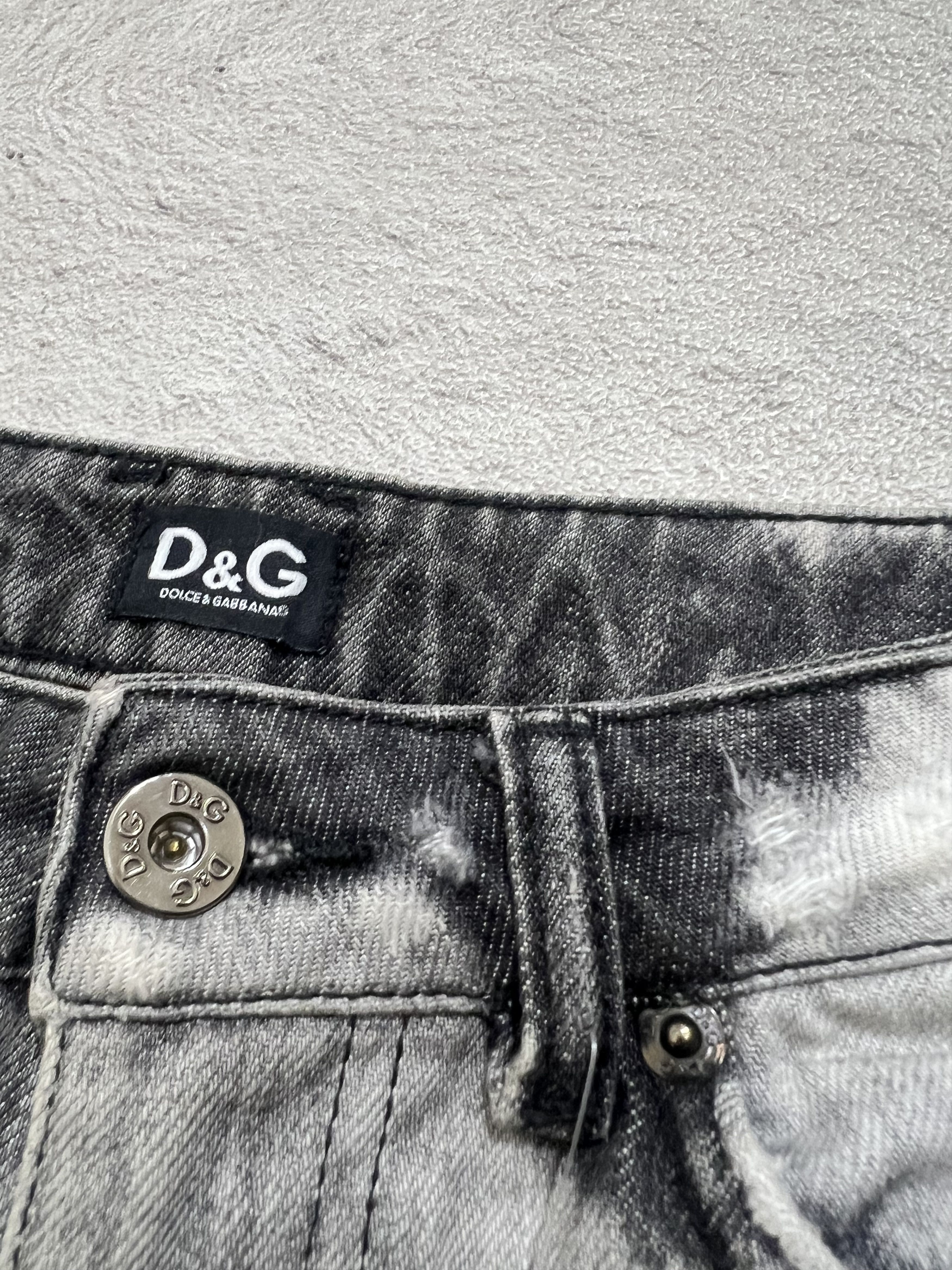 Dolce & Gabbana 2000s Dolce Gabbana Painted Bootcut Wash Denim y2k Lgb Ifsix Size 24" / US 00 / IT 34 - 5 Thumbnail