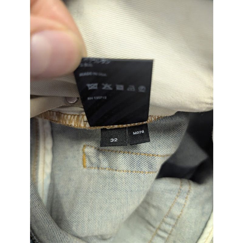 Amiri o1rshd1 Varsity Eagle Logo Skinny Jeans in Antique Indigo Size US 32 / EU 48 - 21 Thumbnail