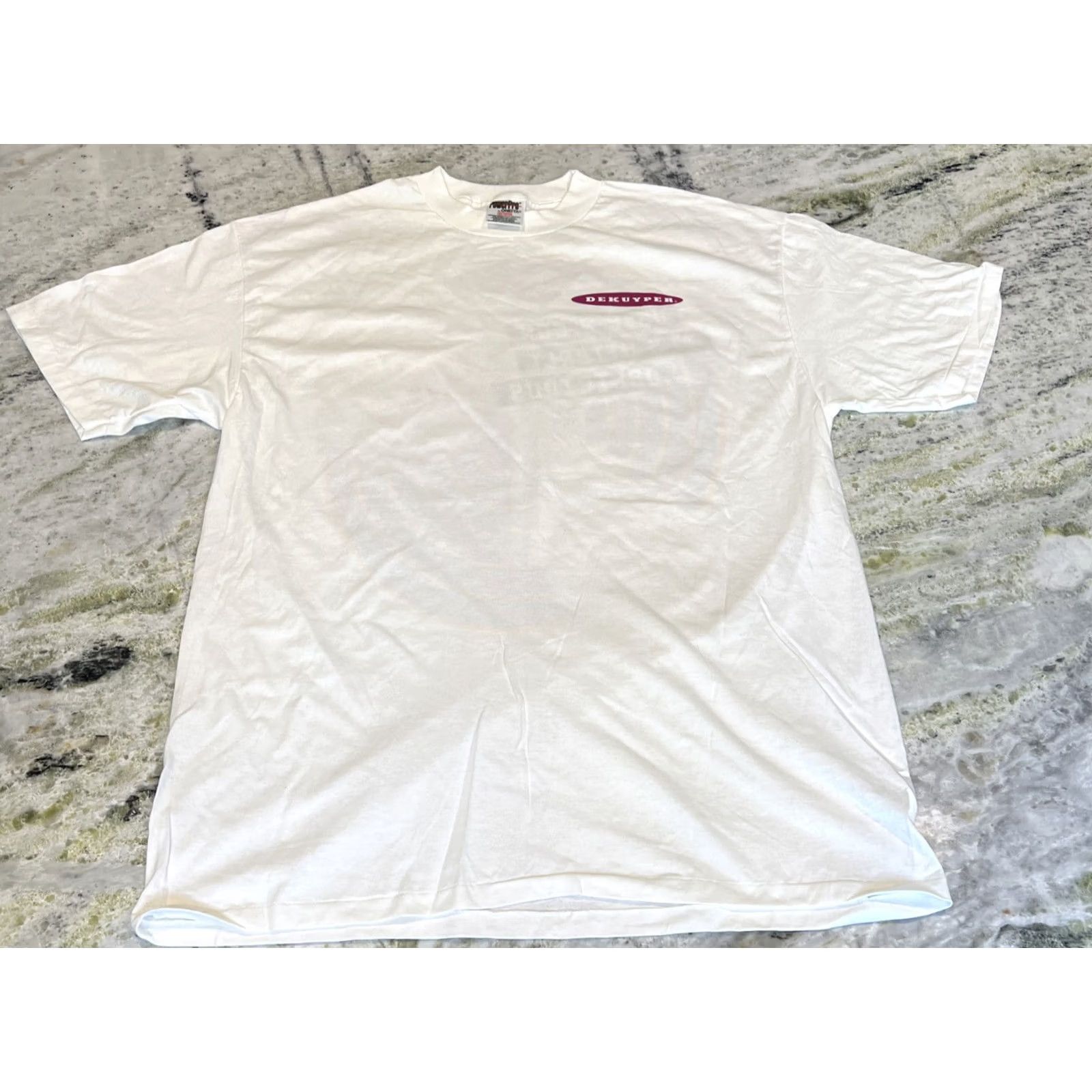 Vintage VINTAGE Dekuyper Graphic T Shirt Men XL Have A Cow Butter Shots Single Stitch Oneita White Cotton Crew Neck Short Sleeve Alcohol Cows Mens Size US XL / EU 56 / 4 - 4 Thumbnail
