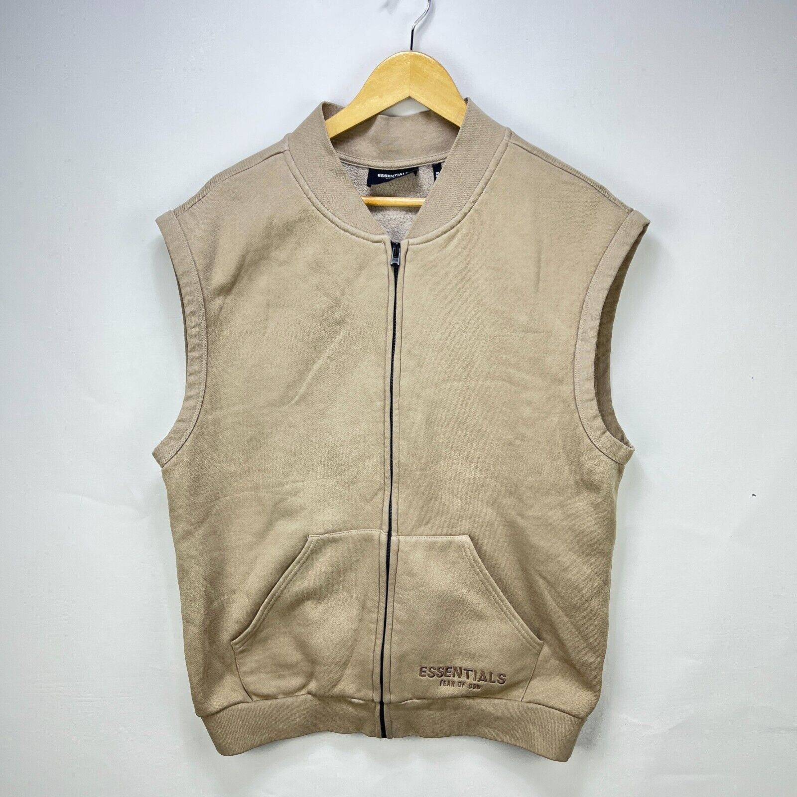 Fear of God × Vintage Essentials Fear of God Full Zip Up Sweatshirt Medium Beige Size US M / EU 48-50 / 2 - 1 Thumbnail
