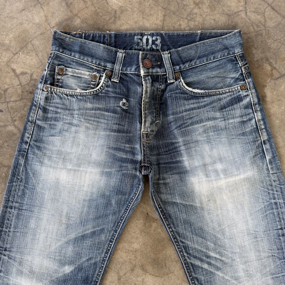 Edwin W33x31.5 Vintage Edwin 503 Faded Mud Wash Denim Jean Size US 33 - 2 Thumbnail