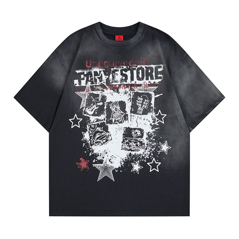 Vintage Hip-hop rock cartoon print spray-dye distressed t-shirt Size US M / EU 48-50 / 2 - 1 Thumbnail