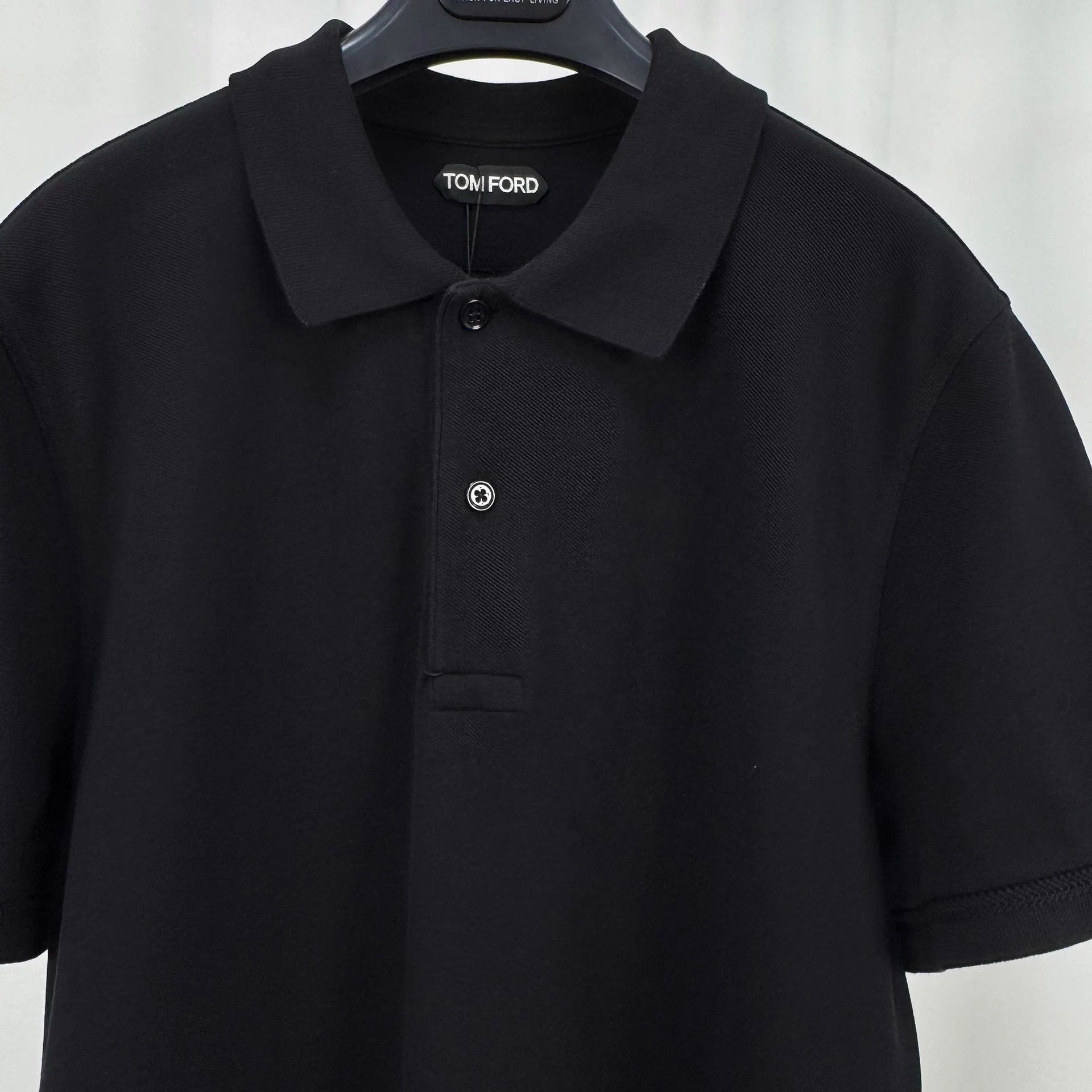 Tom Ford Tom Ford Black Embroidered Letter Polo 54 Size US L / EU 52-54 / 3 - 3 Thumbnail