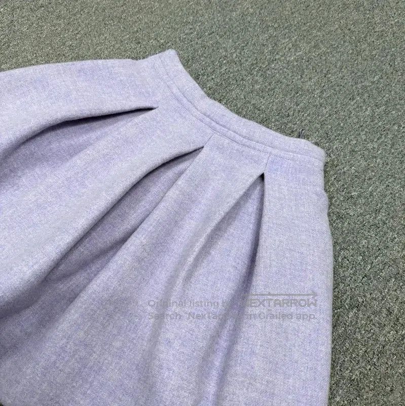 Miu Miu Miu Miu Violet Pleated Women's Cotton Skirt . Size 23" - 3 Thumbnail
