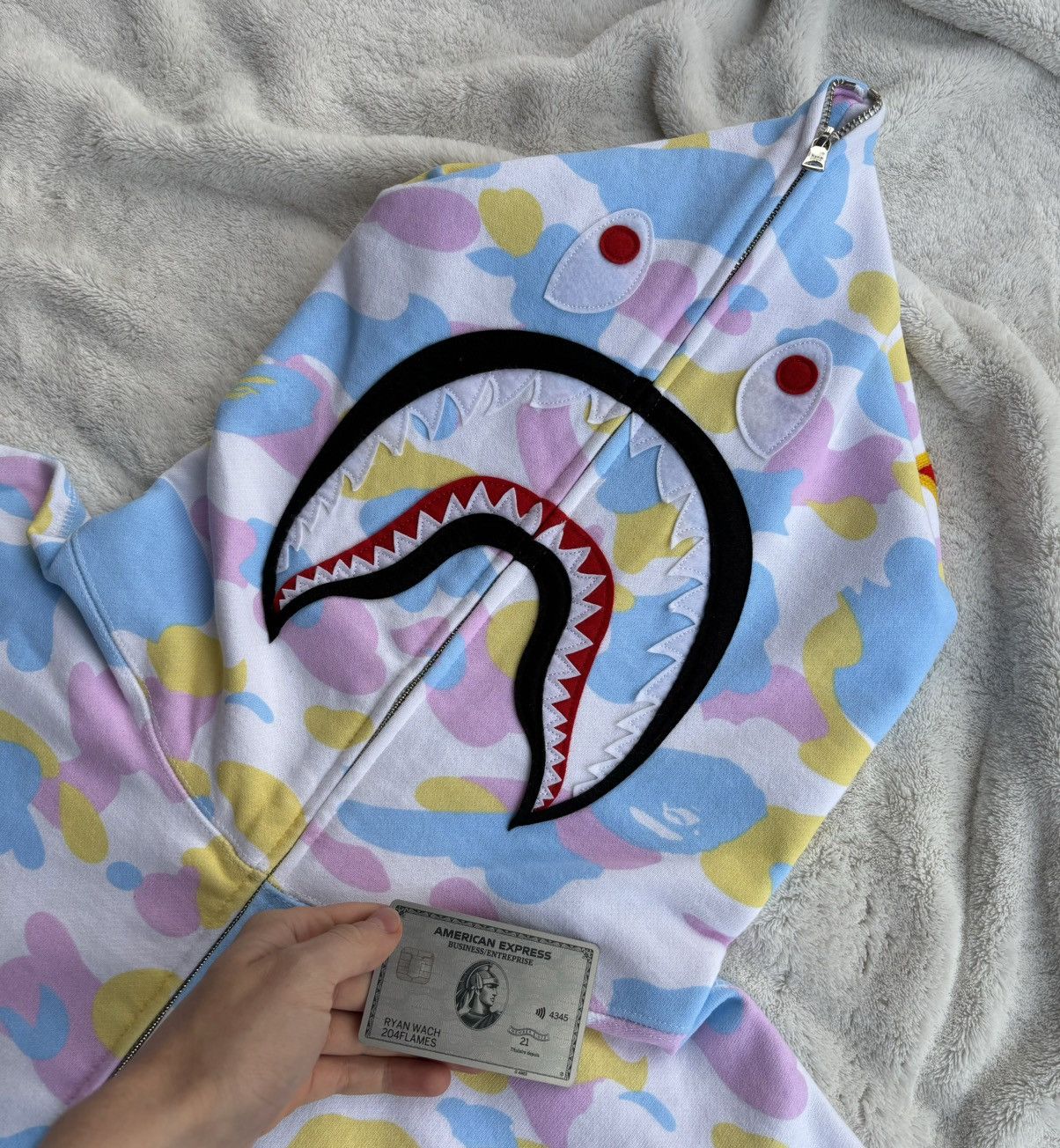 Bape Bape ‘Cotton Candy Camo’ Zip Shark Hoodie Size US XXL / EU 58 / 5 - 2 Thumbnail