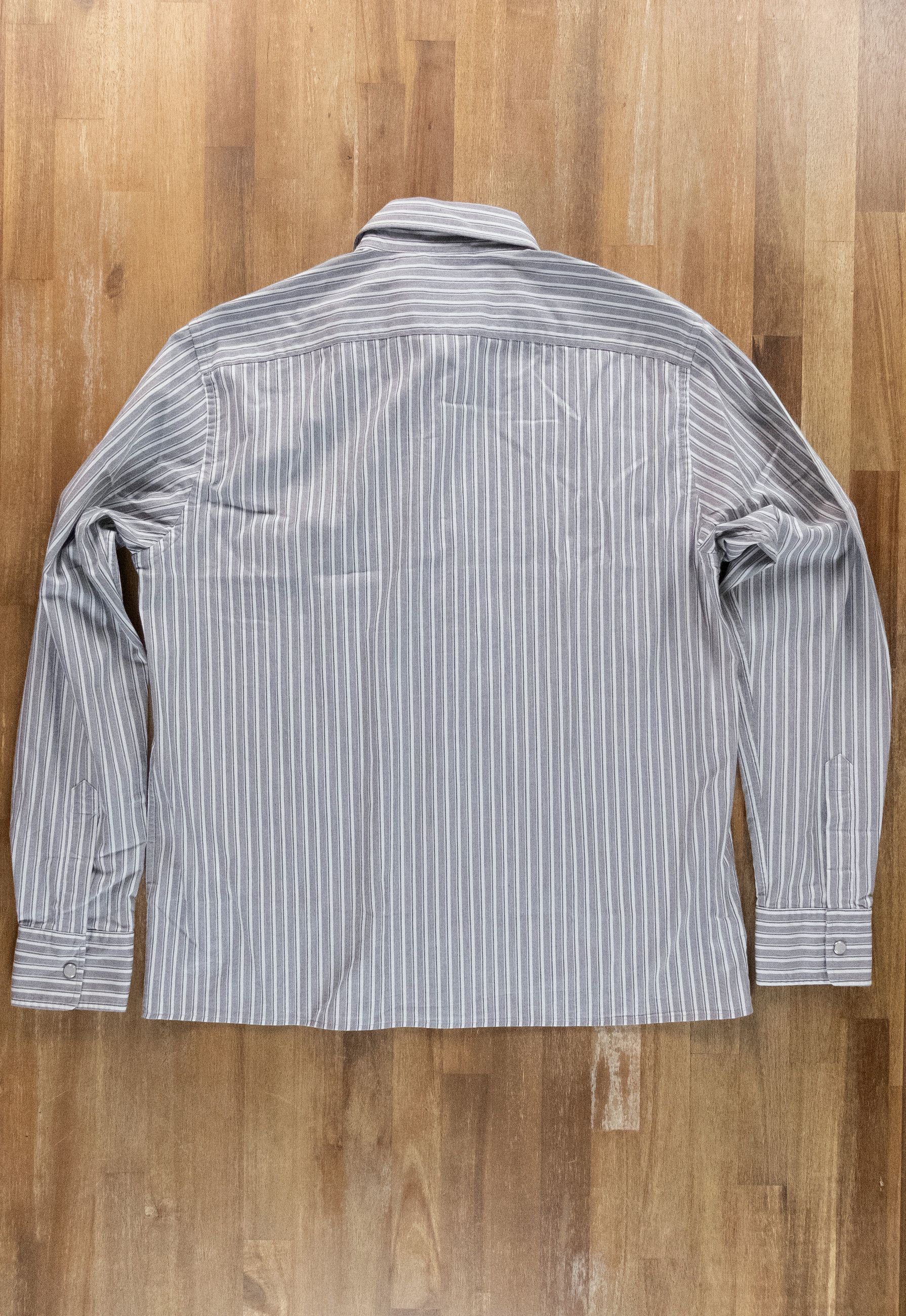 Aspesi ASPESI gray striped flannel cotton dress shirt Size Large Size US L / EU 52-54 / 3 - 7 Thumbnail