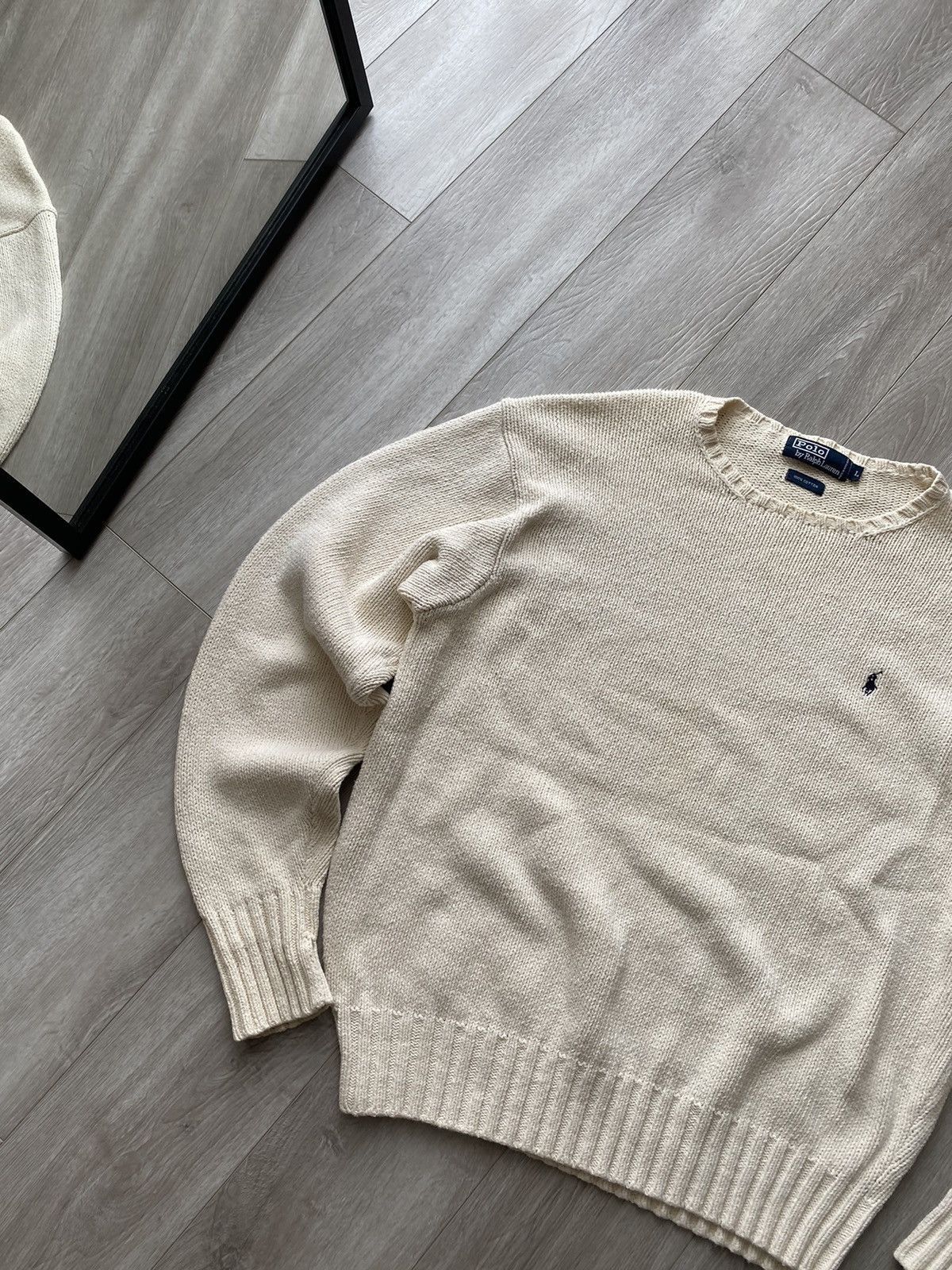 Polo Ralph Lauren Vintage Polo Ralph Lauren RL Beige Knitted Sweater Size US L / EU 52-54 / 3 - 4 Thumbnail