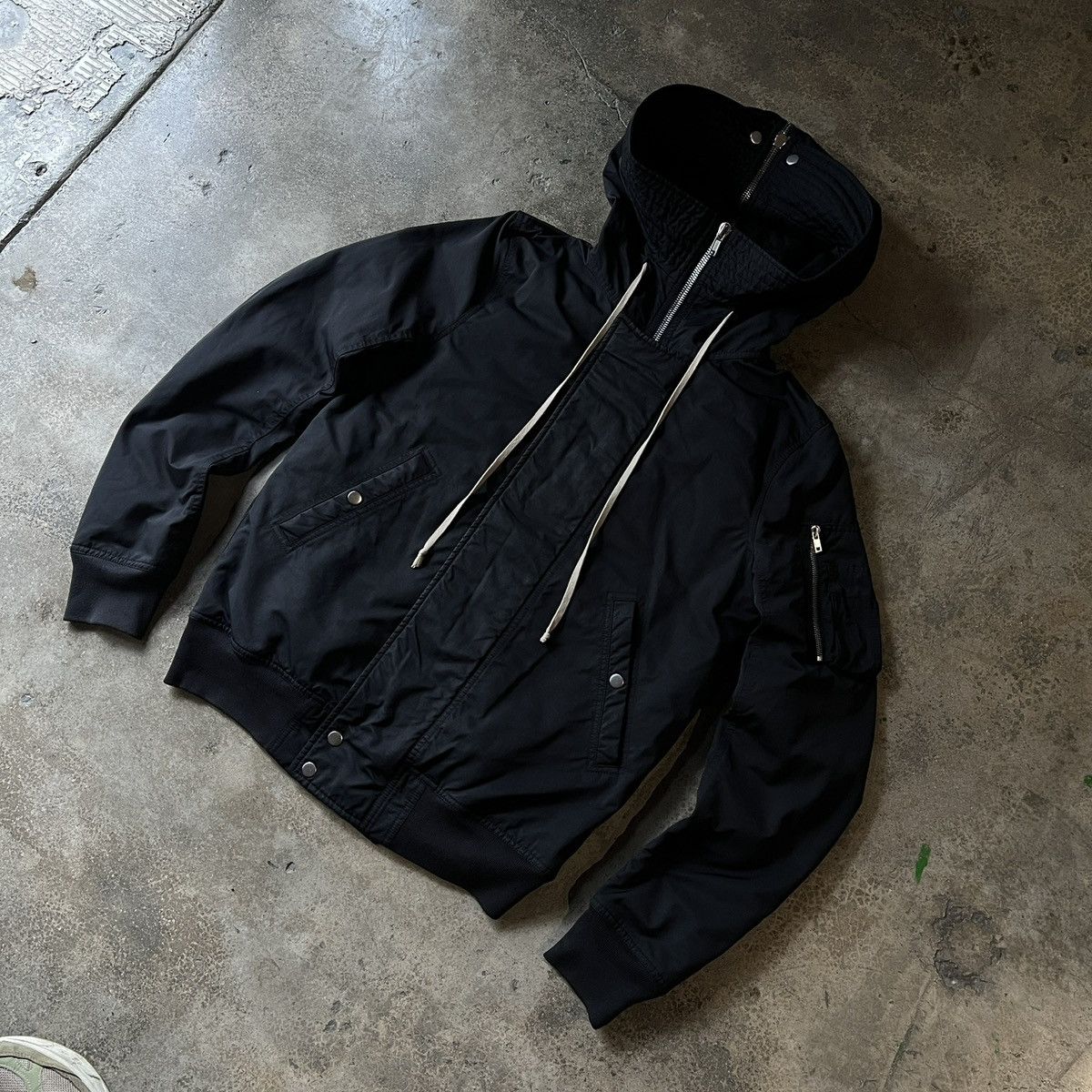 Rick Owens Drkshdw Rick Owens DRKSHDW Hooded Flight Bomber Jacket Size US M / EU 48-50 / 2 - 5 Thumbnail