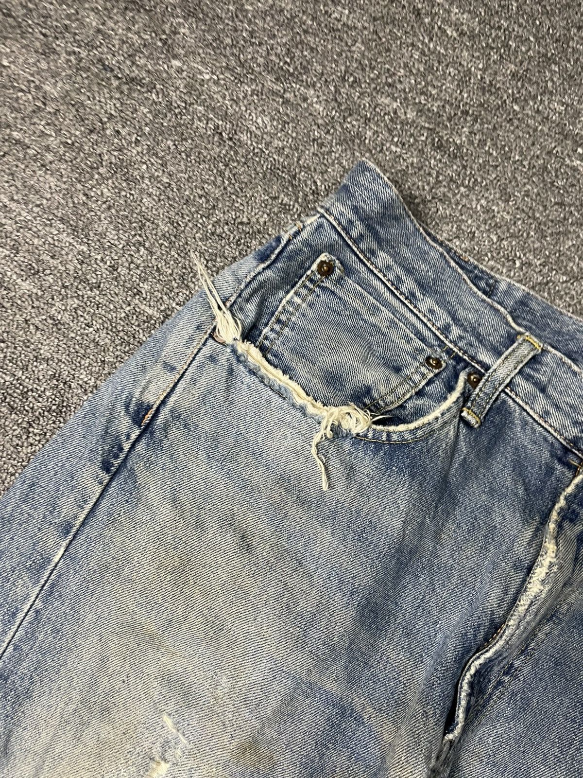 Edwin Vintage EDWIN Selvedge Distressed Jeans (83) Size US 32 / EU 48 - 7 Thumbnail