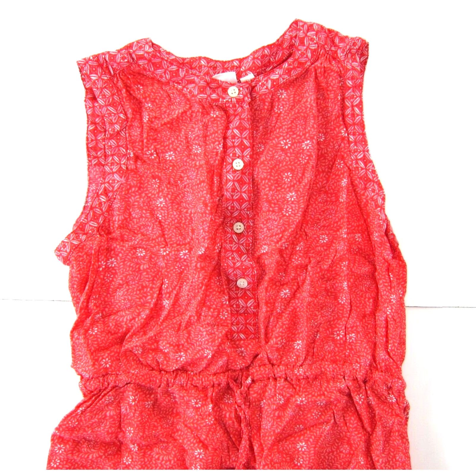 Gap GAP Pink Red White Floral Sleeveless Pocket Sheath Tank Sun Dress S Size S / US 4 / IT 40 - 4 Thumbnail
