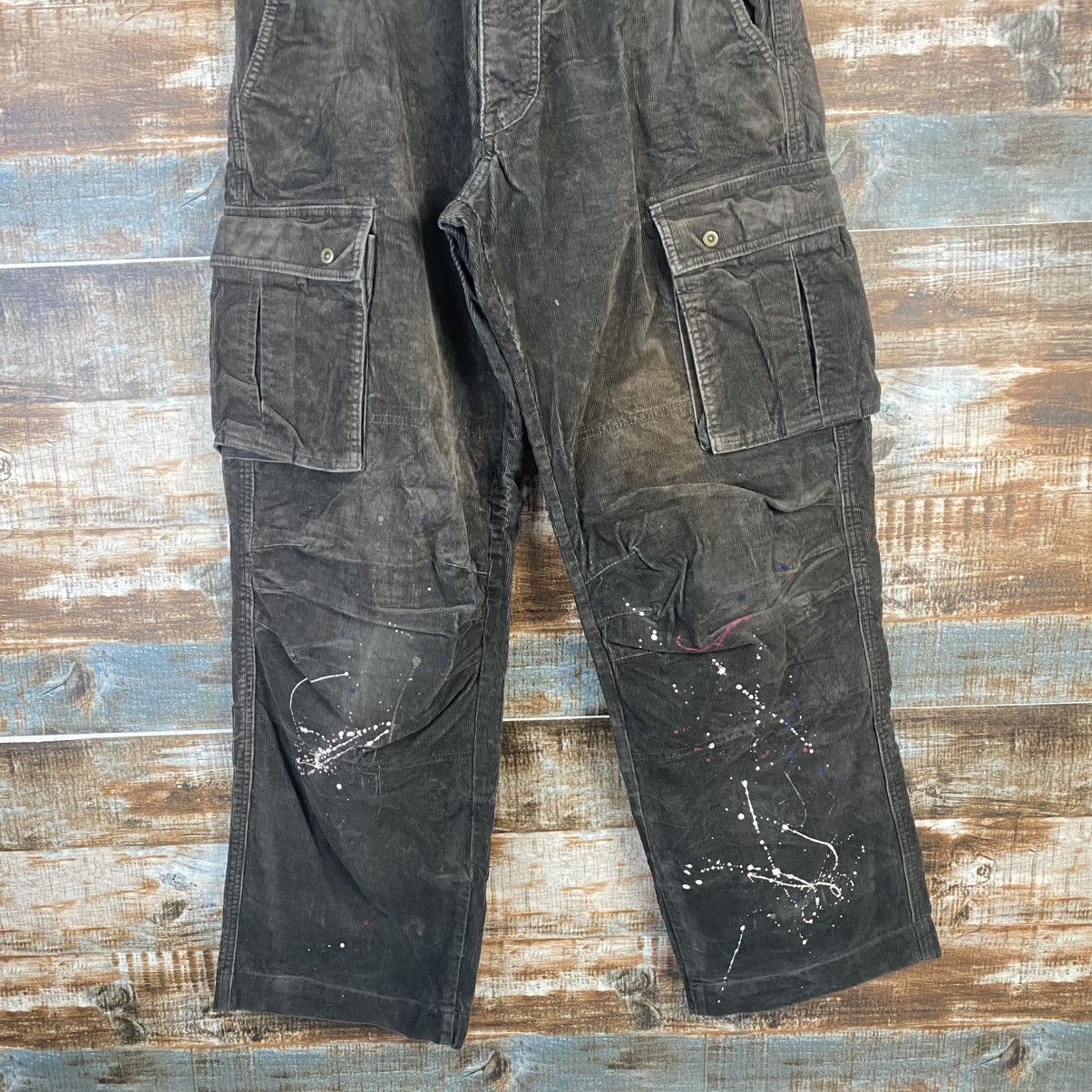 Japanese Brand DL Sunny Clouds Brown Cargo Multipocket Pants #C1018 Size US 31 - 3 Thumbnail