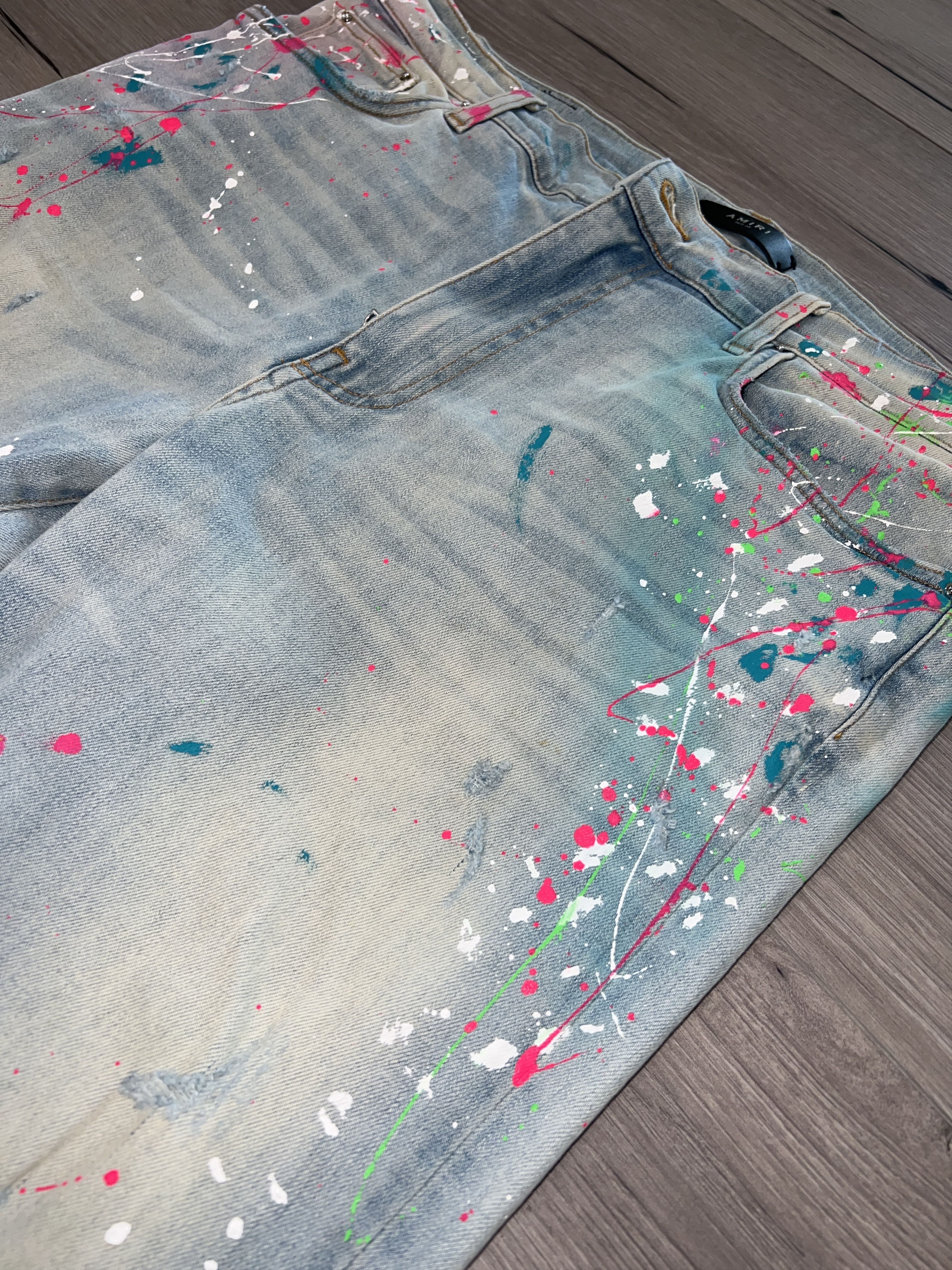 Amiri Amiri Paint Splatter Grafitti Jean Size US 38 / EU 54 - 2 Thumbnail