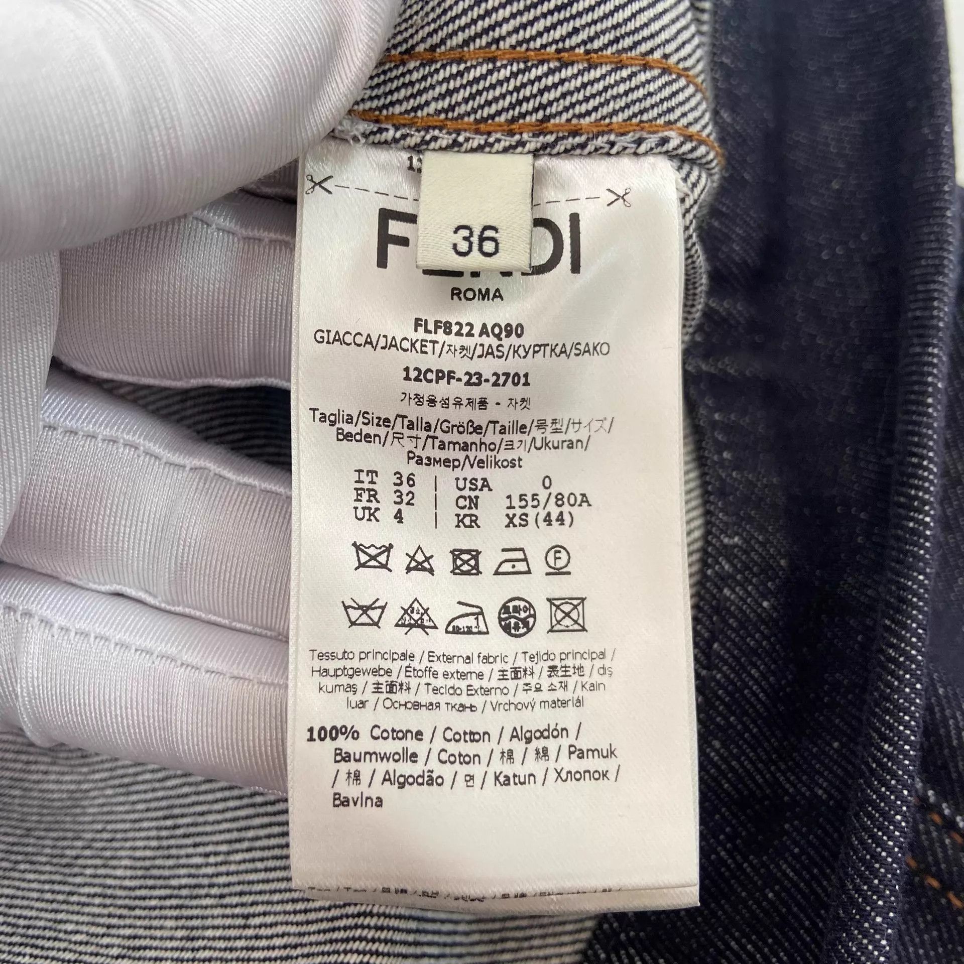 Fendi Fendi navy denim jacket 36 Size XS / US 0-2 / IT 36-38 - 8 Thumbnail