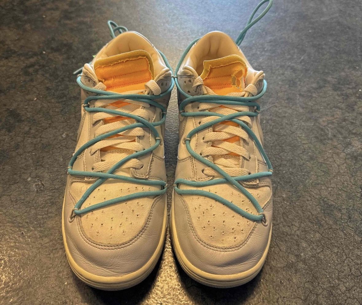 Nike × Off-White Dunk Low Off-White Lot 02/50 Size US 9.5 / EU 42-43 - 3 Thumbnail